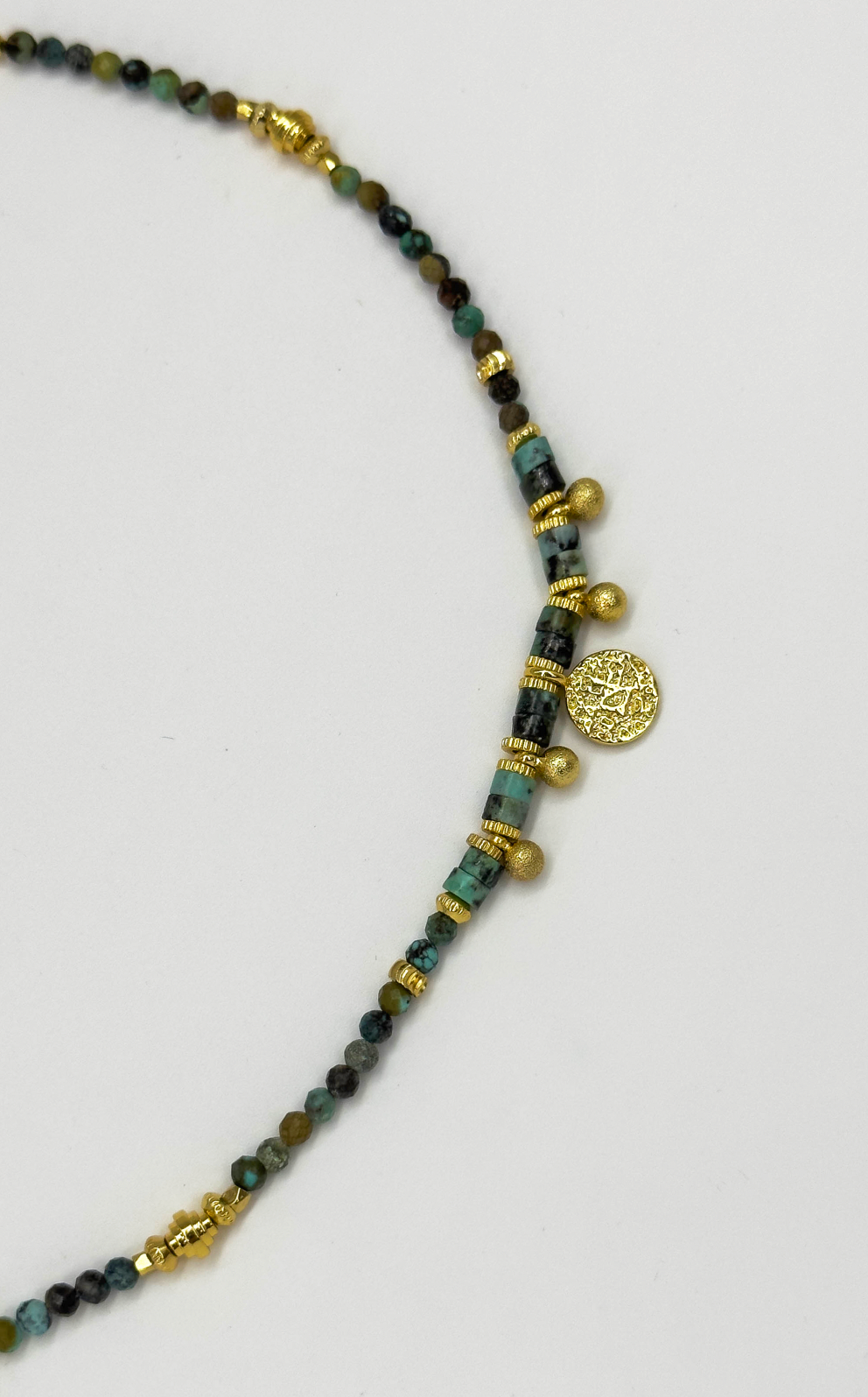 64060 Getinte Kwartsen Kralen Ketting | Muticolour