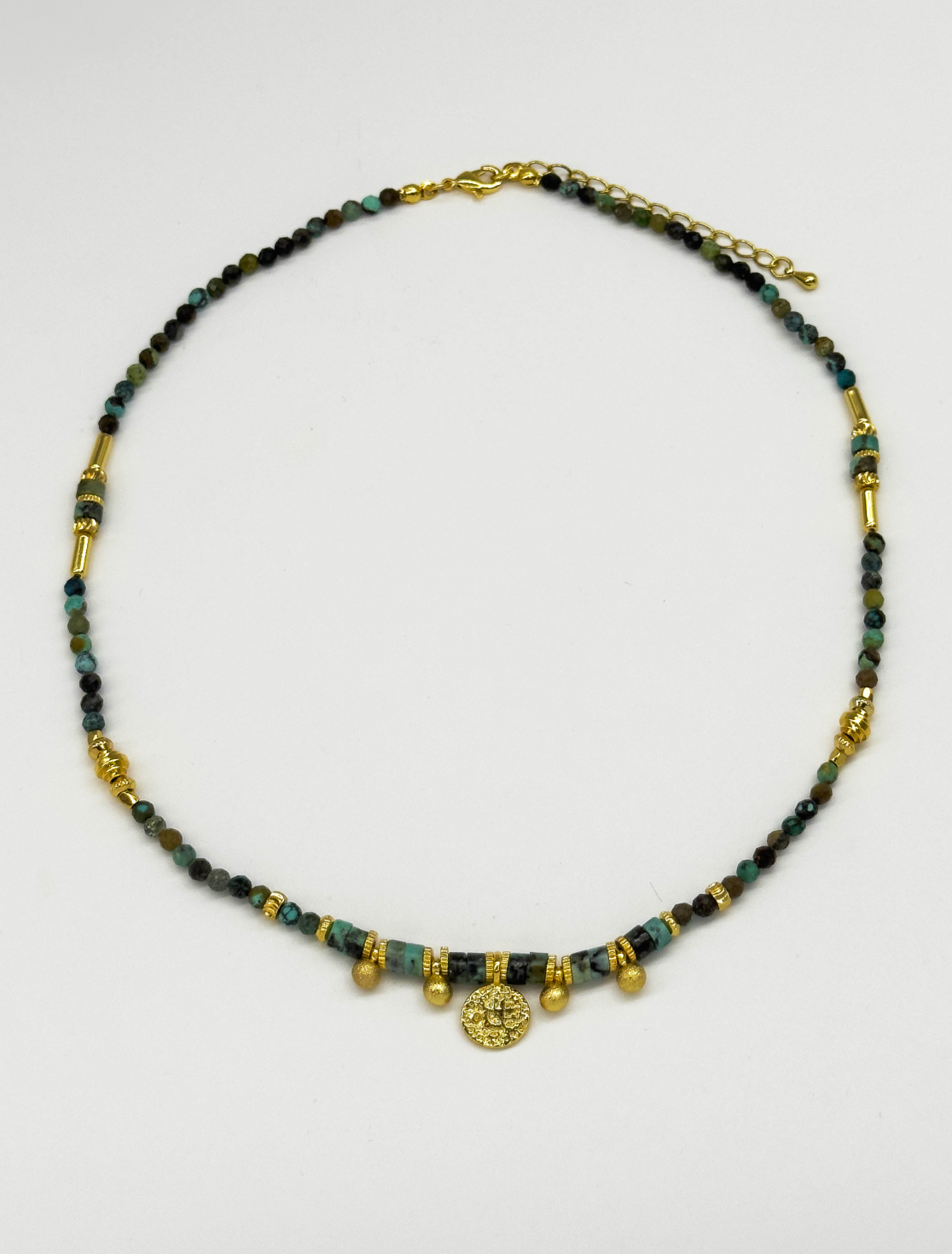 64060 Getinte Kwartsen Kralen Ketting | Muticolour