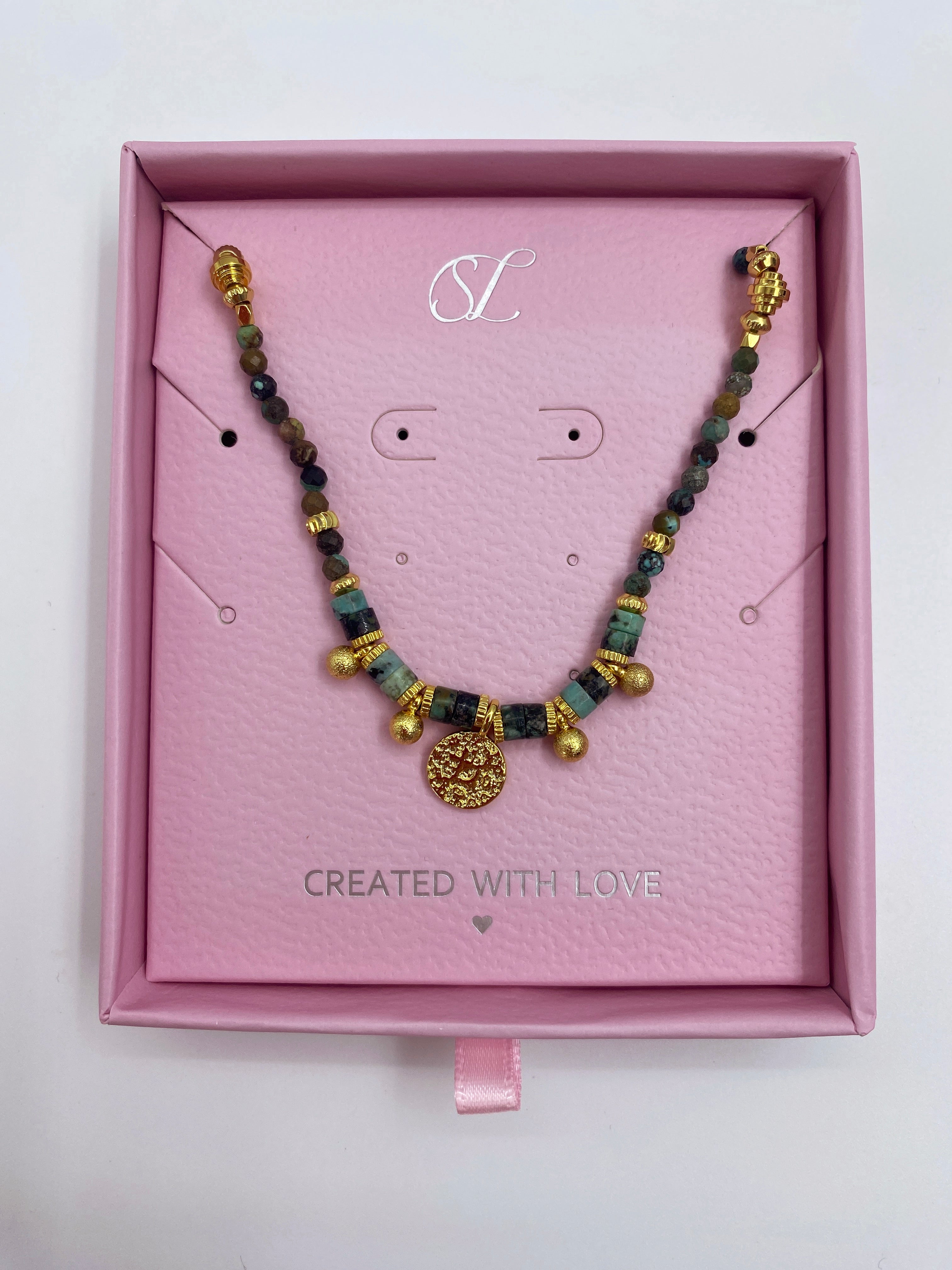 64060 Getinte Kwartsen Kralen Ketting | Muticolour