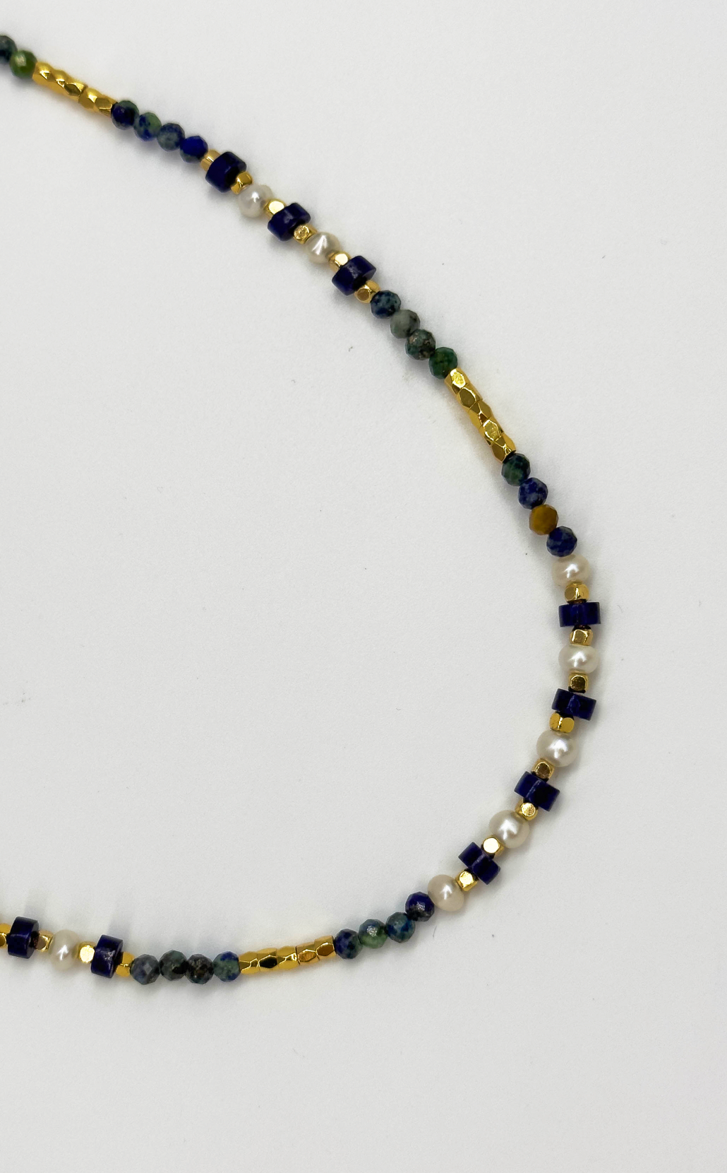 64061 Getinte Kwartsen Kralen Ketting | Muticolour