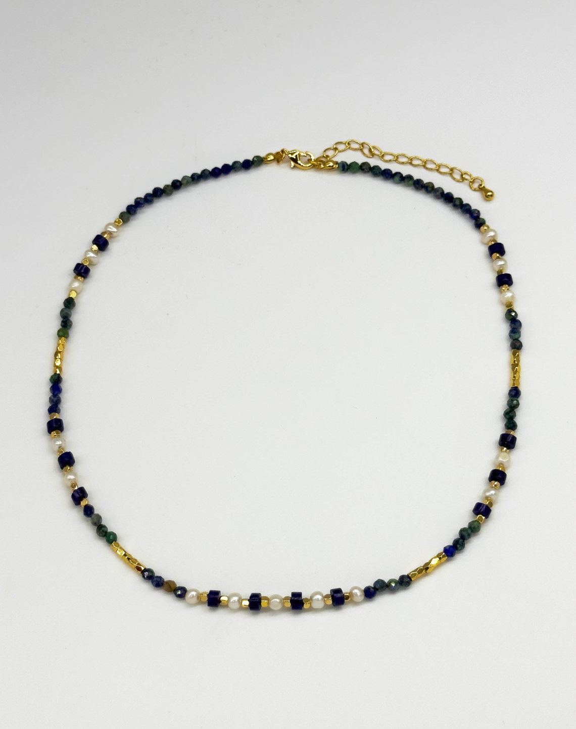 64061 Getinte Kwartsen Kralen Ketting | Muticolour