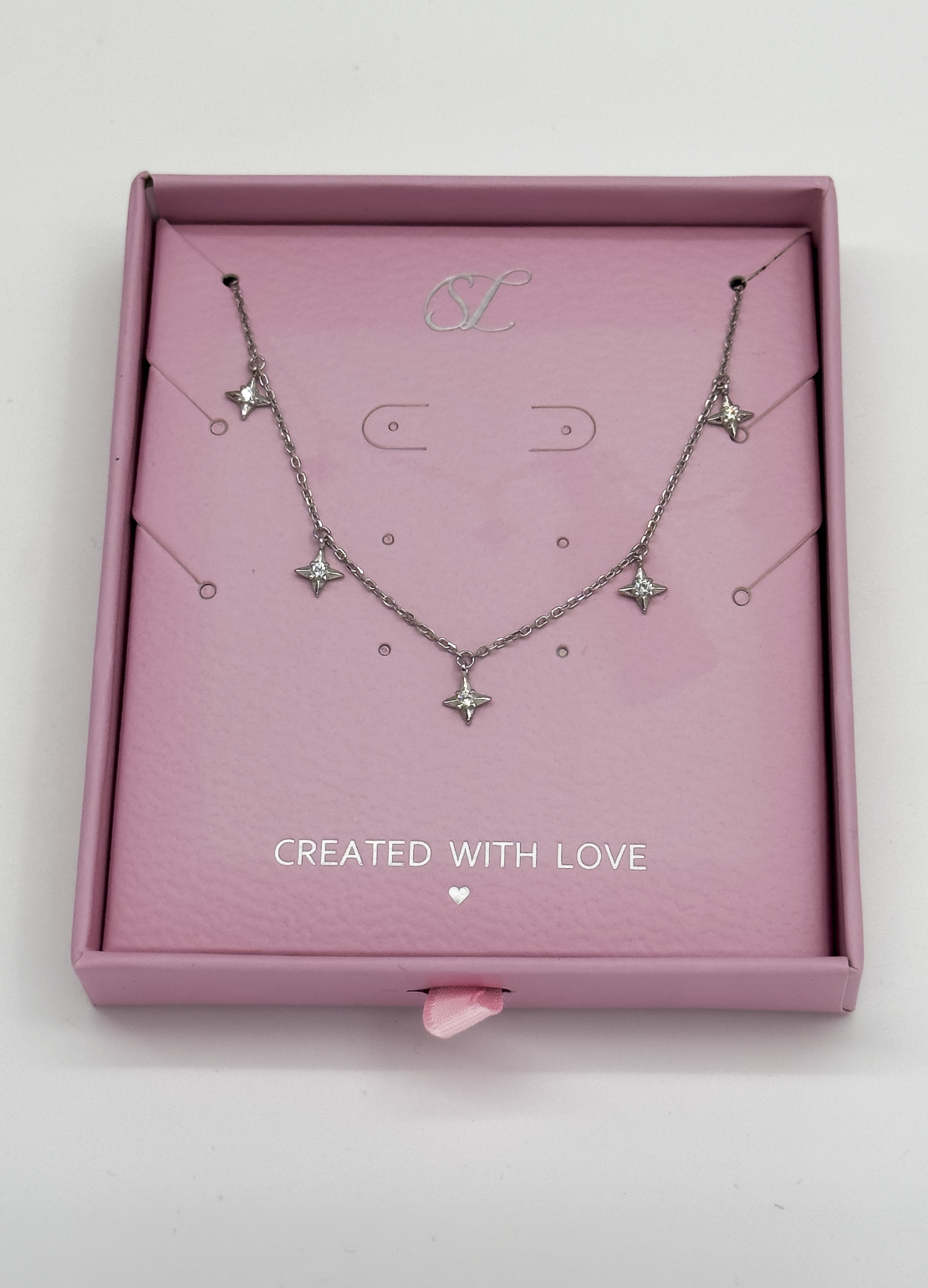 64070 Fijne En Ketting Met Ster Kralenzirkoon | Silver