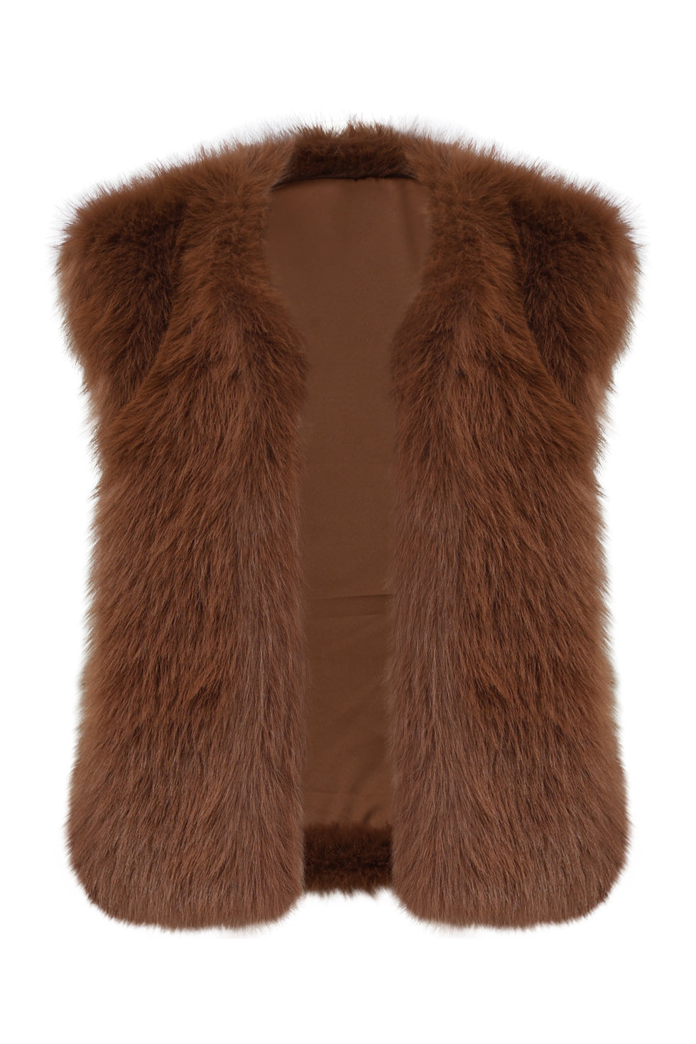 Bruin Faux Fur Gilet | Brown