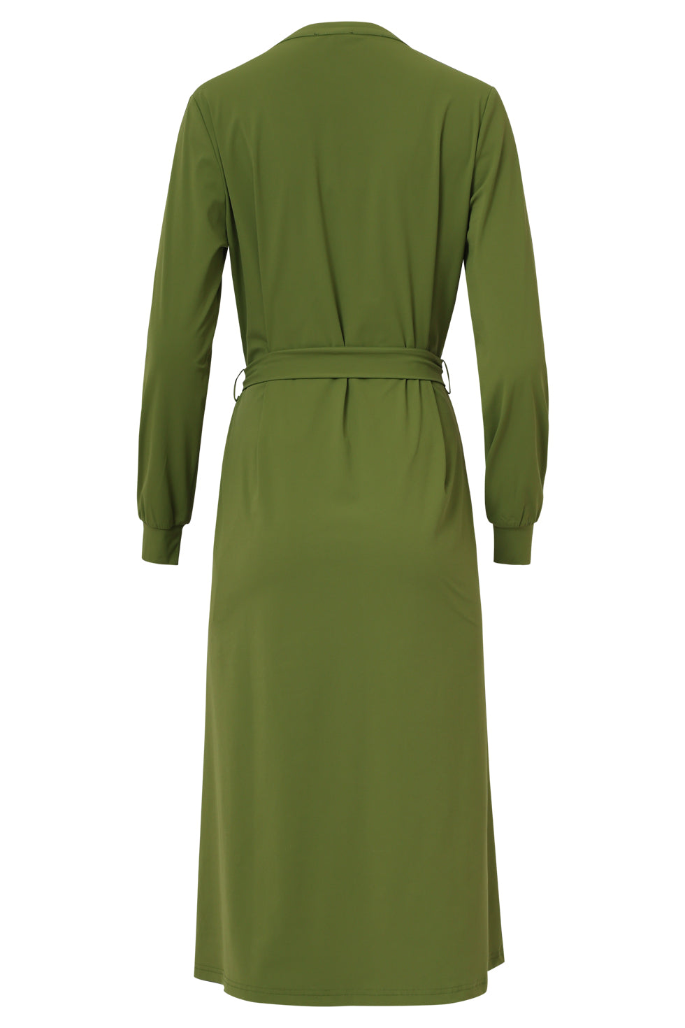 Damesarmygroene Travelkwaliteit Midi Jurk | Army