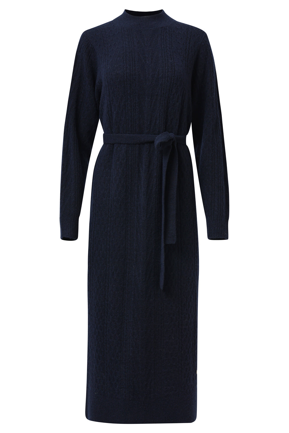 Damesgebreide Maxi Jurk | Navy