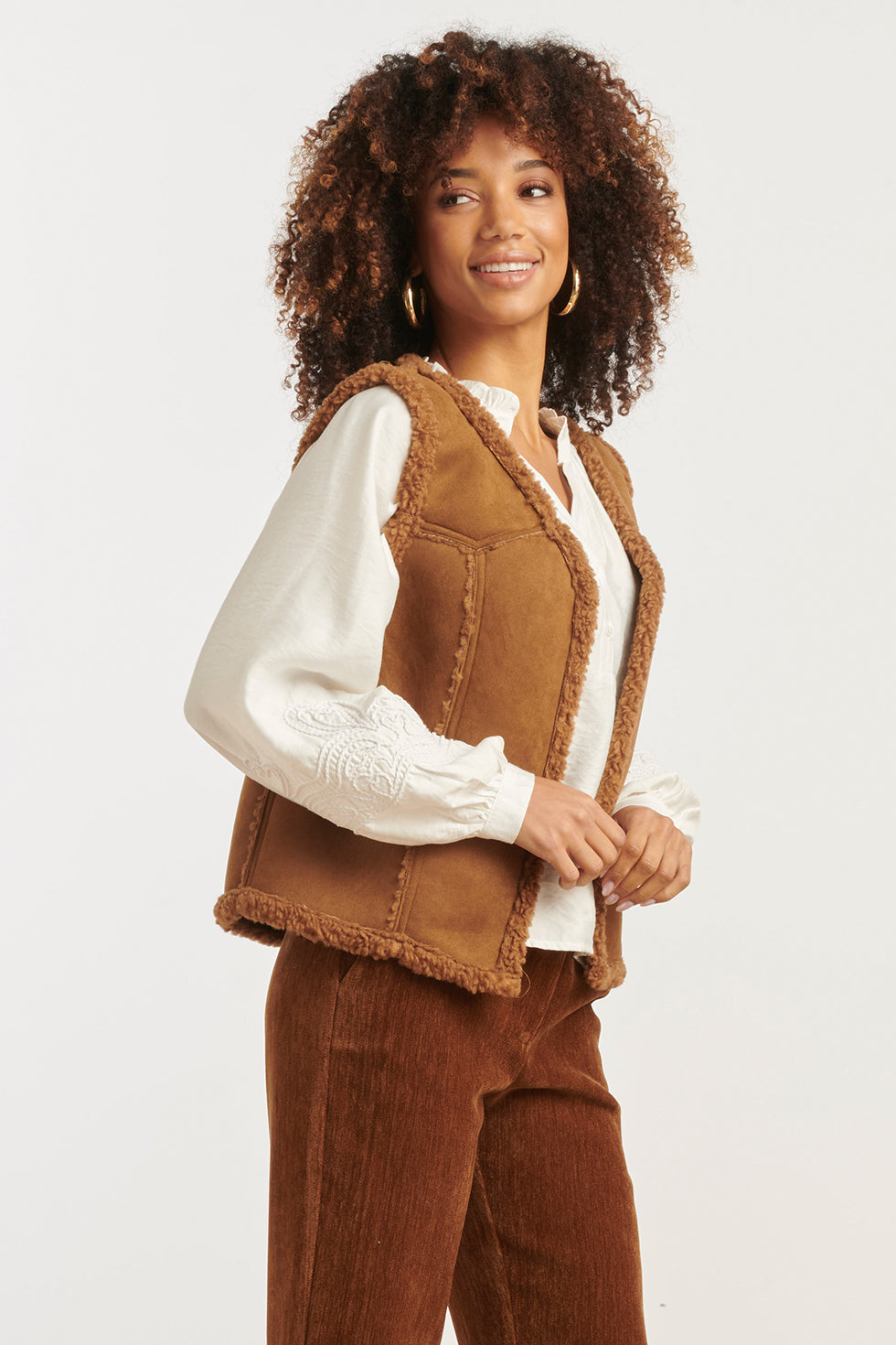 Dameslammy Gilet | Cognac