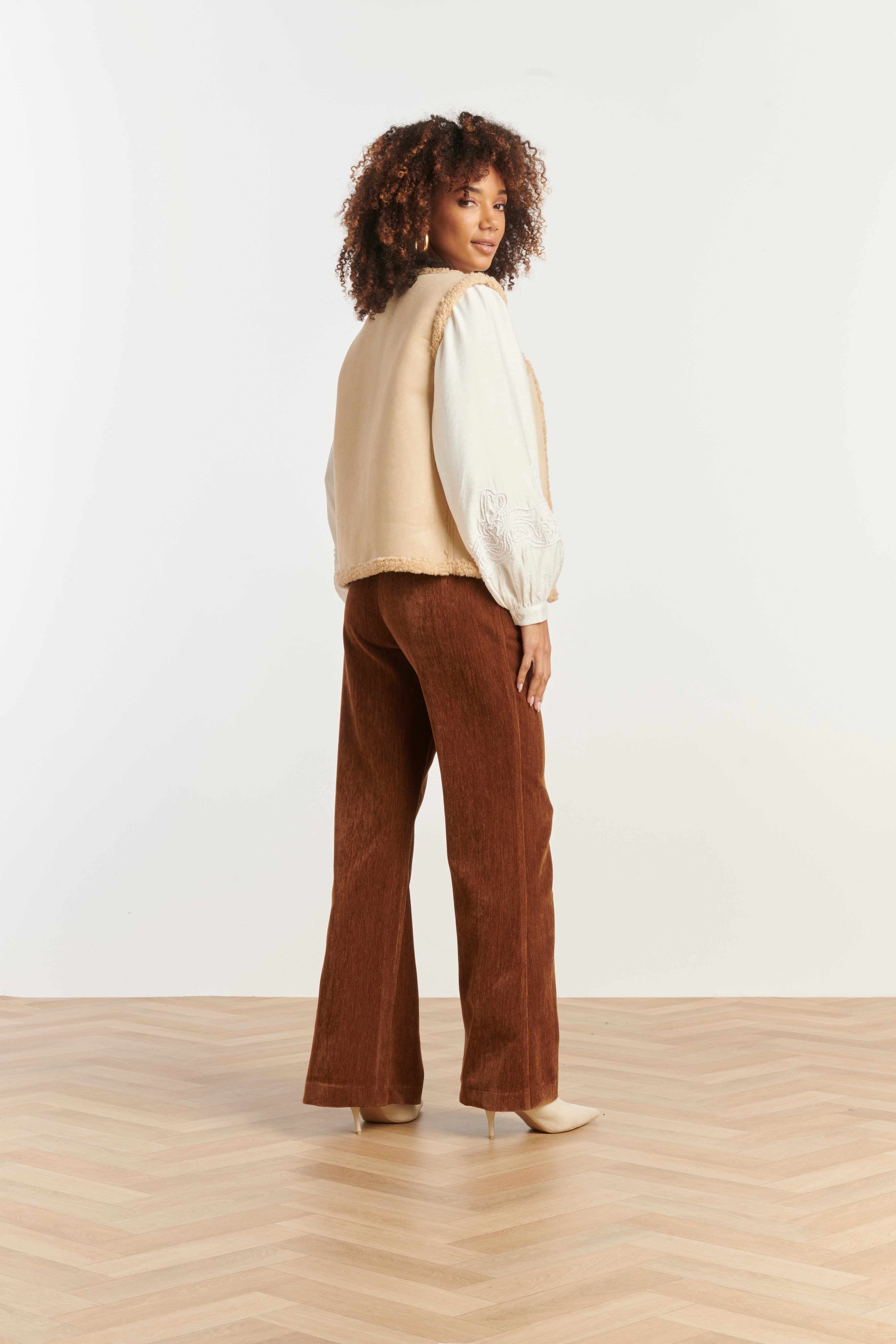 Dameslammy Gilet | Sand
