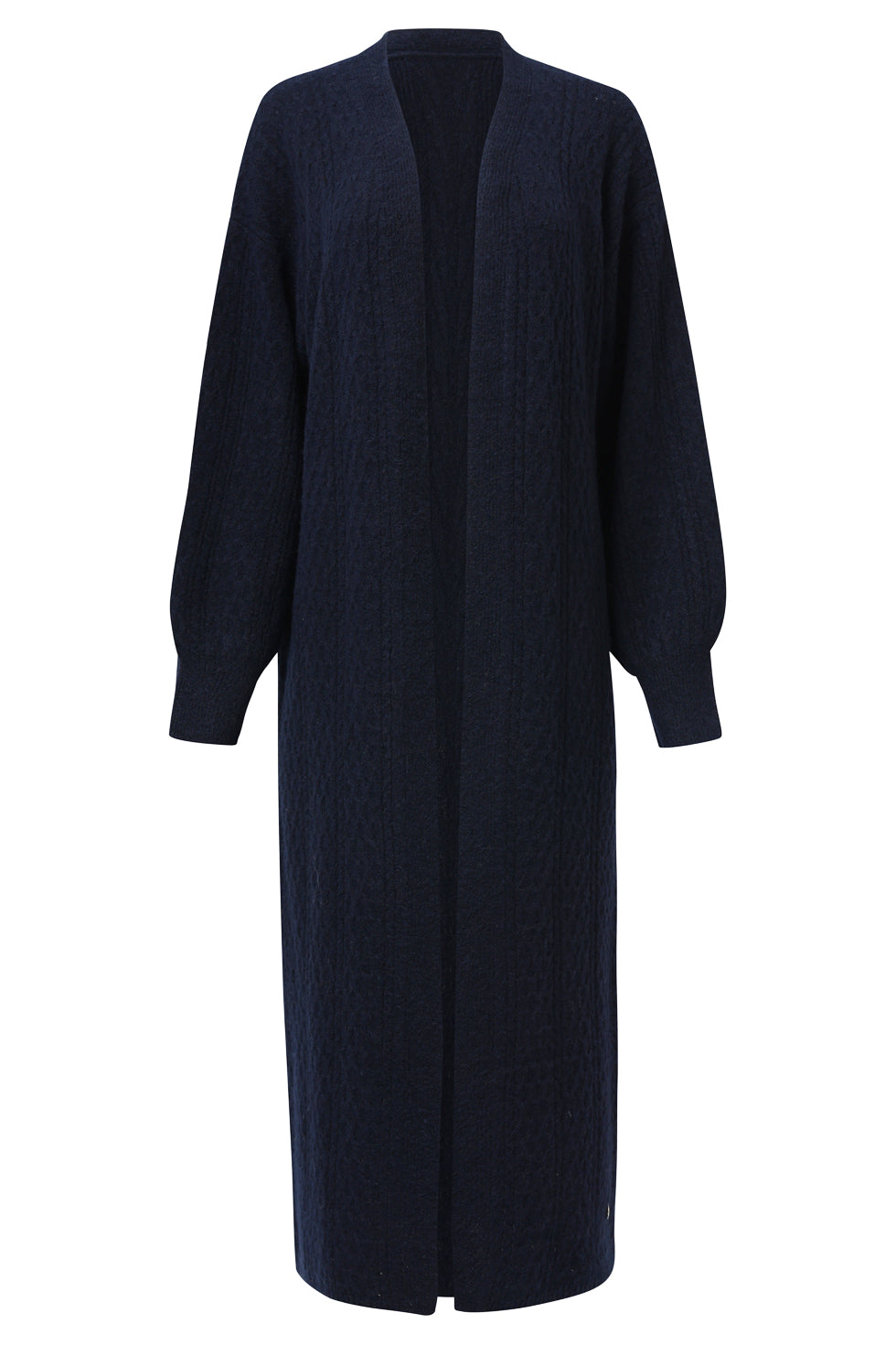 Dameslange Gebreide Vest | Navy