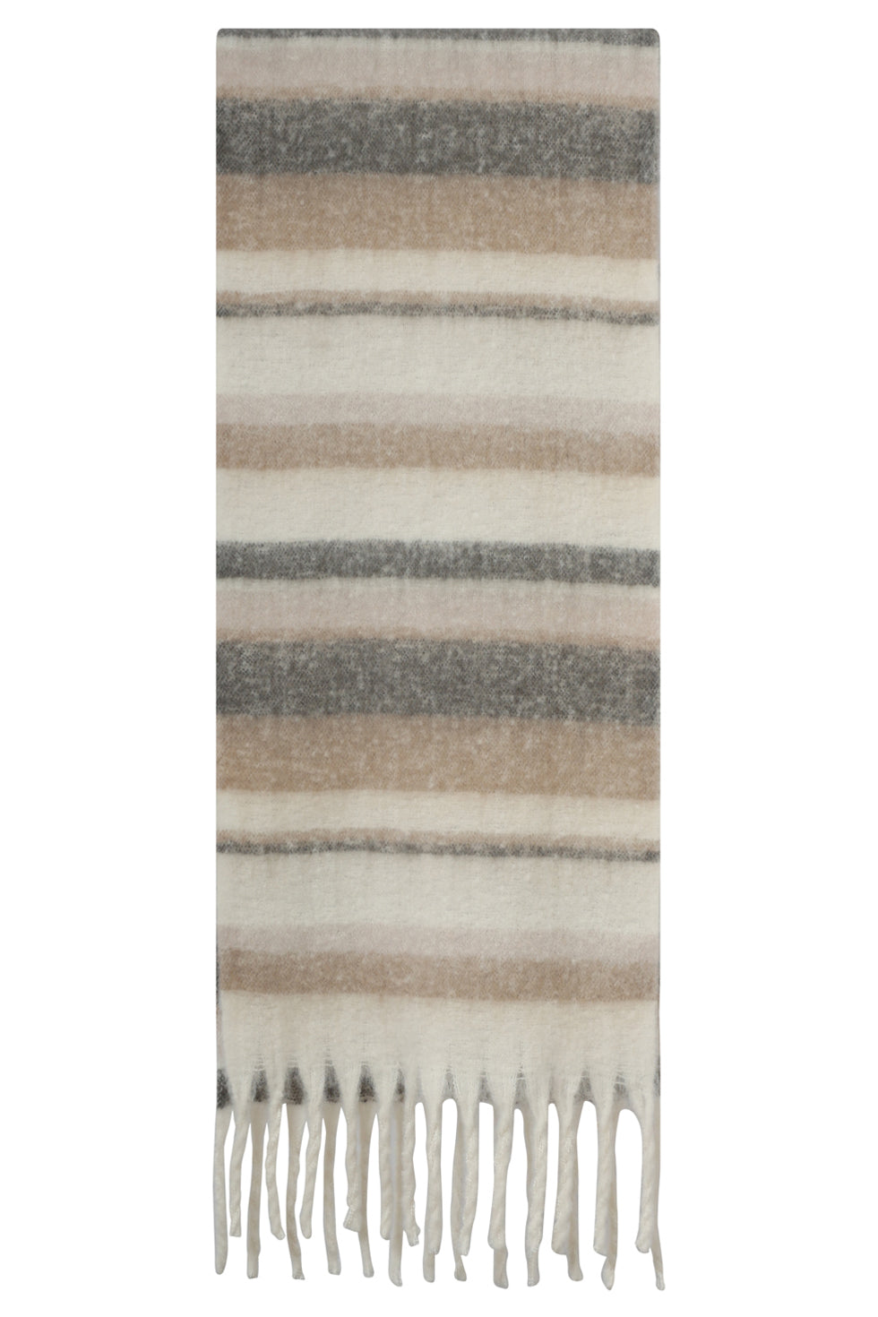 Gestreepte Dames Sjaal | Off-White-Multicolour