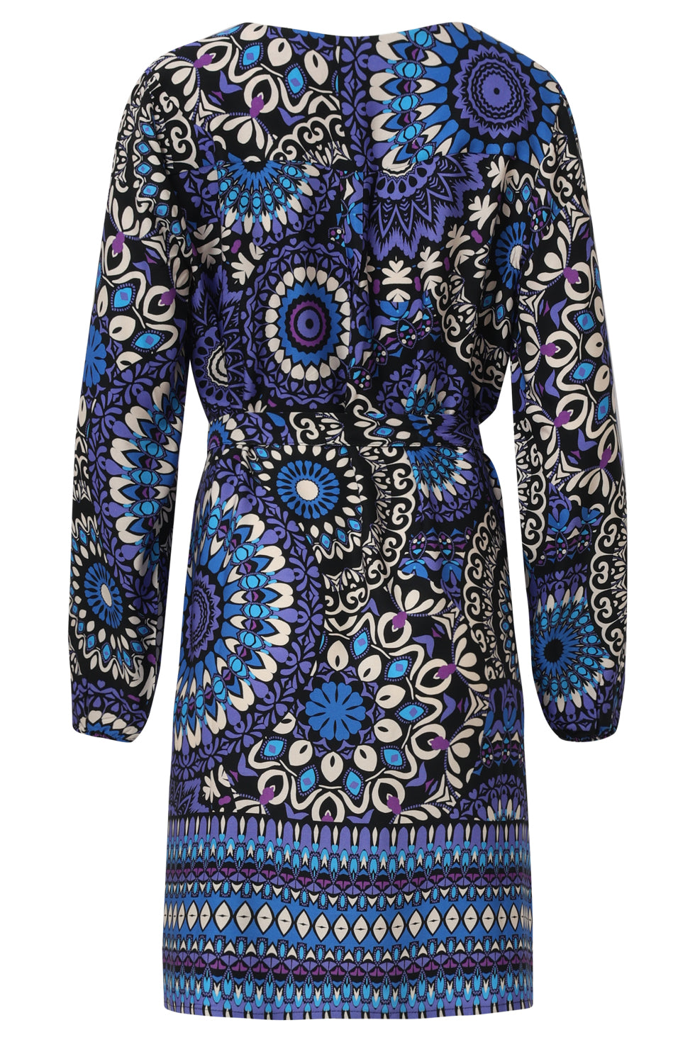 Ornamentale Jurk In Paars En Blauw Tinten | Purple-Multicolour