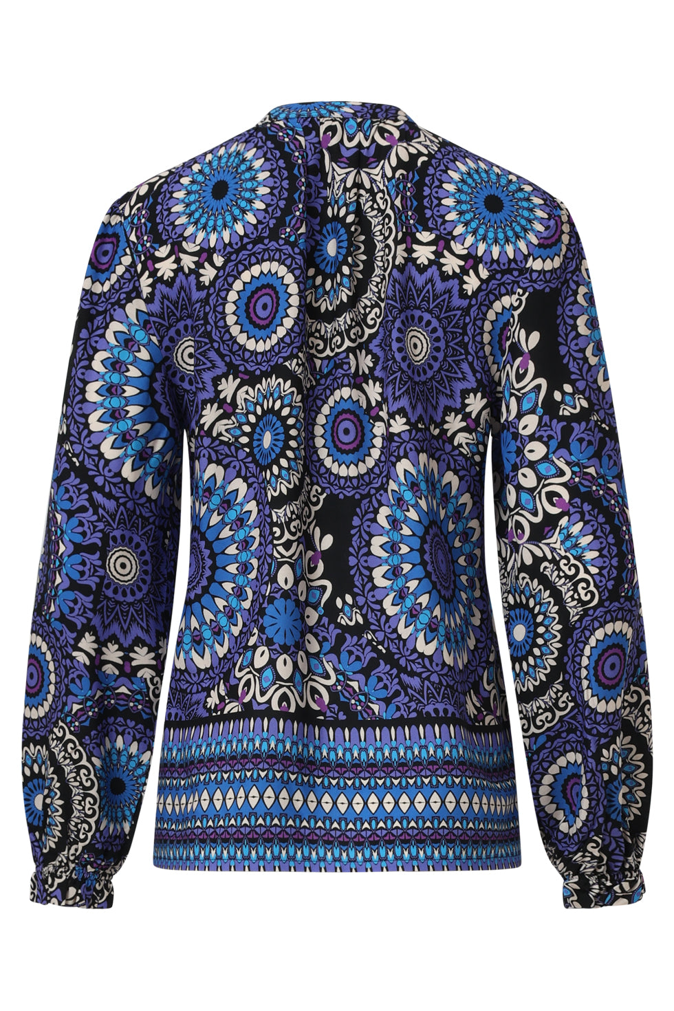 Ornamentale Top In Paars En Blauw Tinten | Purple-Multicolour