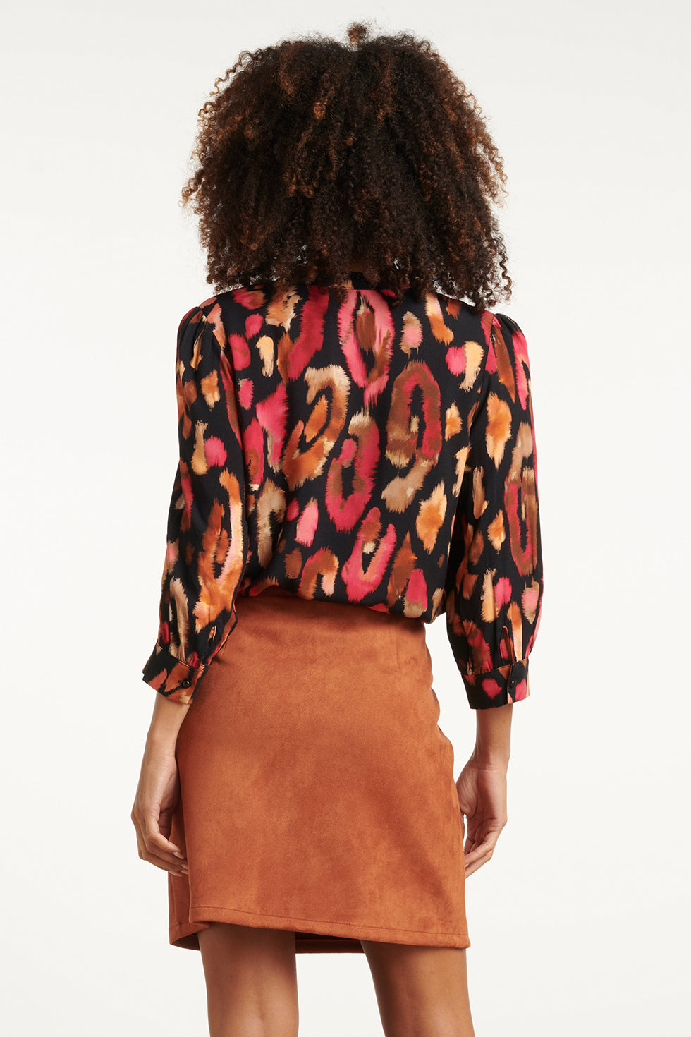 Roze en Zwart Dierenprint Top | blackwhite