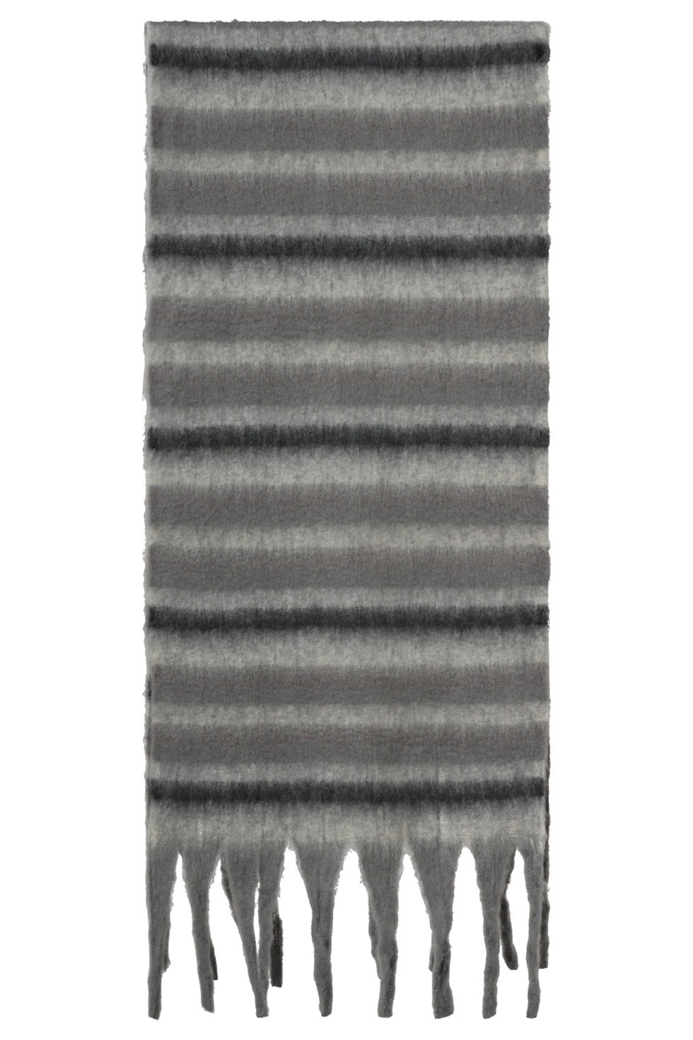 Smashed Lemon Gestreepte Dames Sjaal | Light grey-Grey