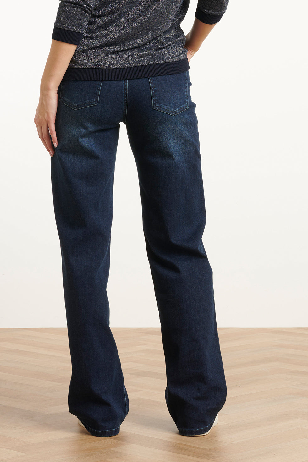 Wide Leg Jeans | Dark Blue Denim