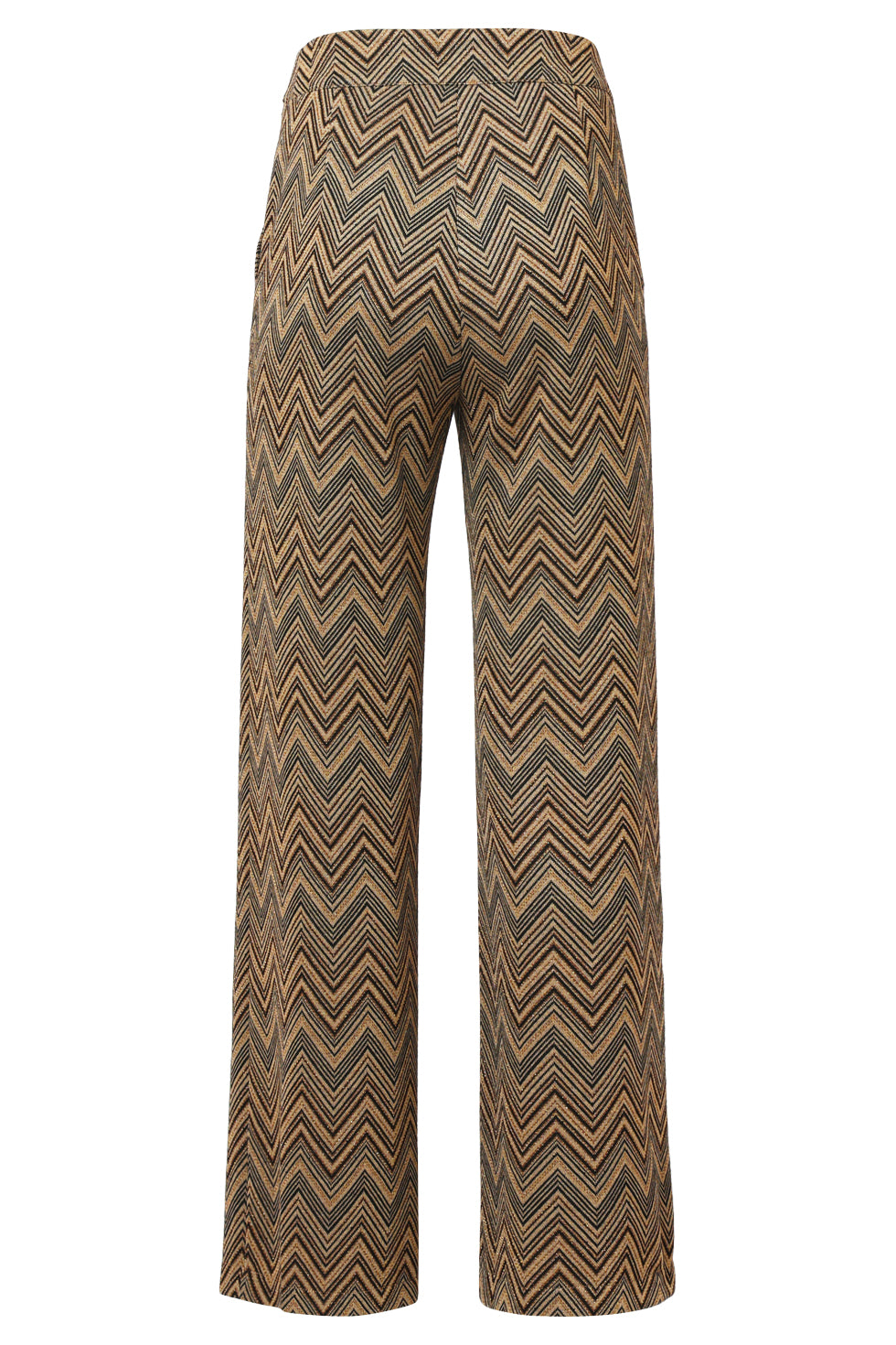 Zand En Gouden Broek Met Zigzagprint | Sand-Gold