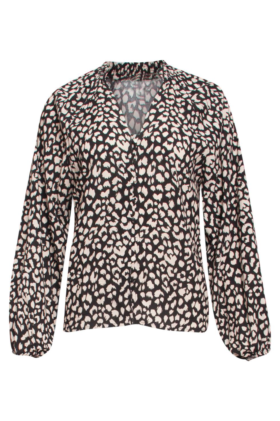 22546 Rayon Lange Mouwen Top Dierenprint