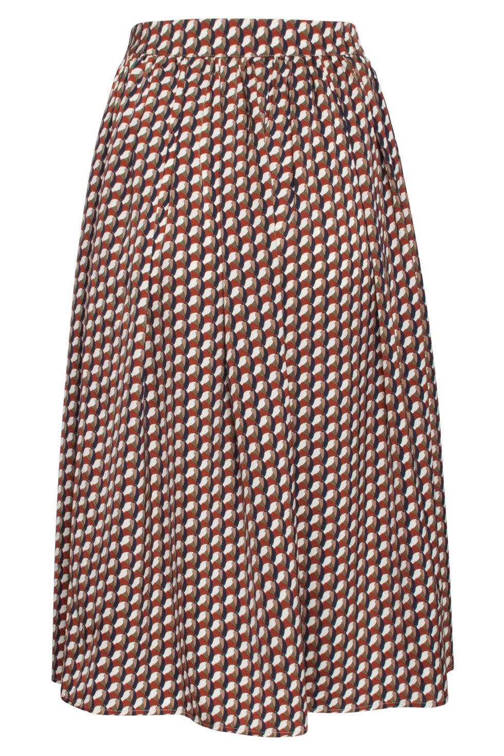 22548 Rok Grafische Print Plooien