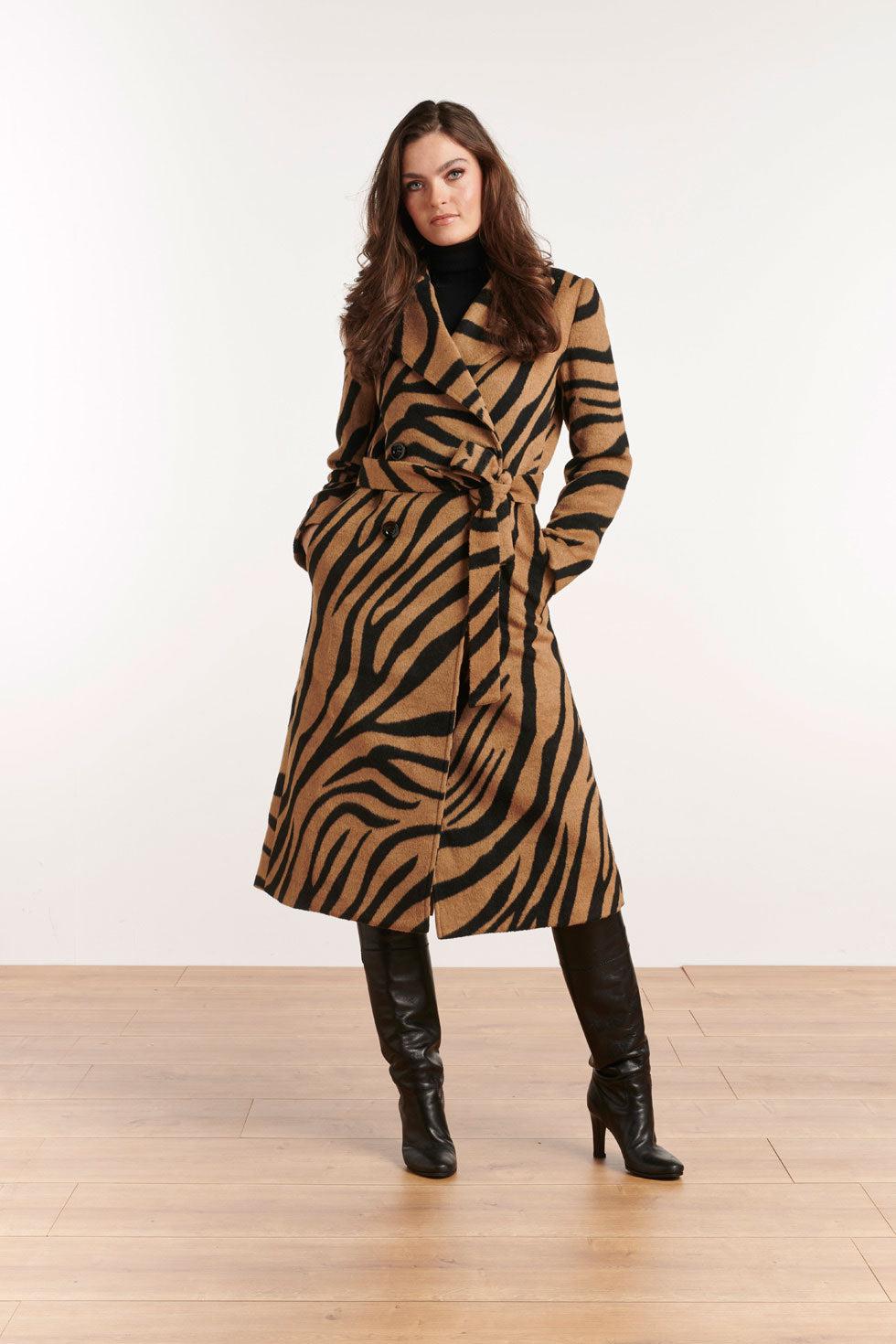 22568 Lange Jas Zebra Print