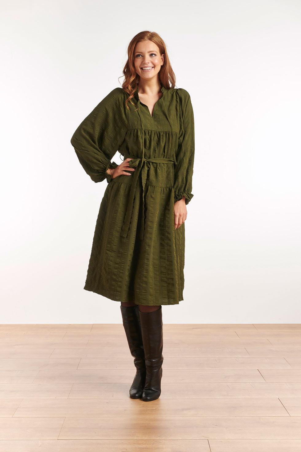 22579 Midi Jurk Boho Pofmouw