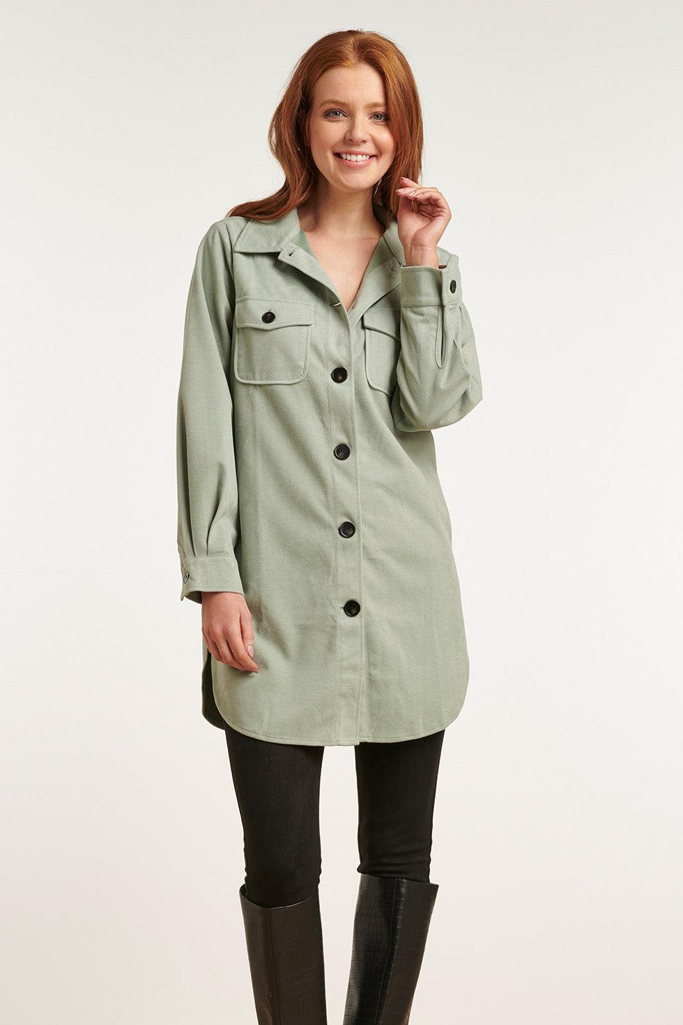 22601 Lang Blouse Halflang Groen