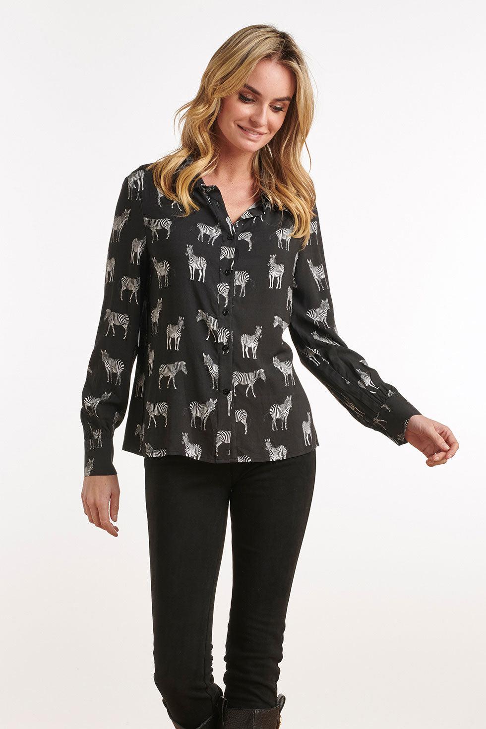 22644 Blouse Zebra Print Ecovero