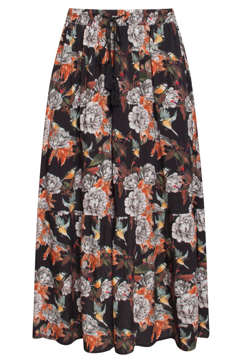 22653 Maxi Rok Herfst Print