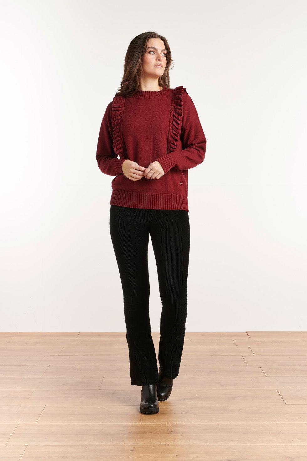 22680 Trui Ruffle Rood