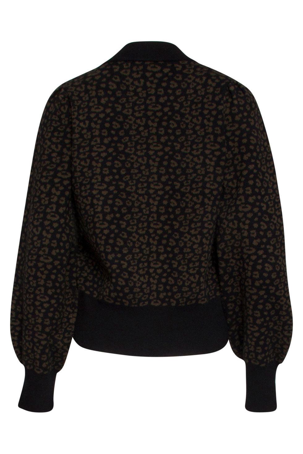 22688 Trui Viscose Pofmouwen Dierenprint