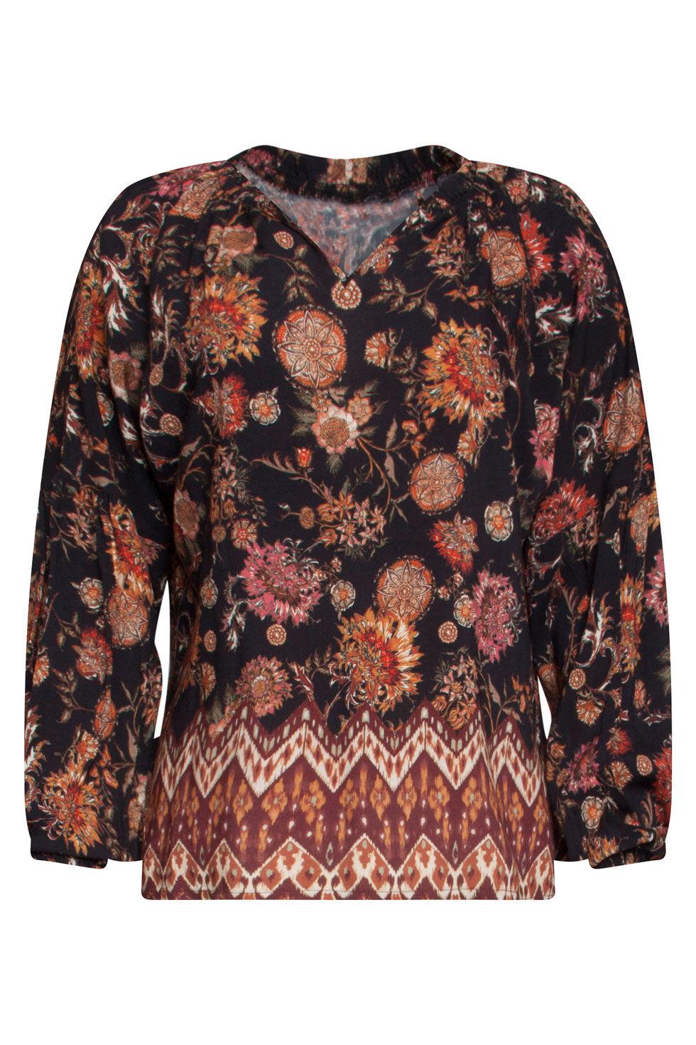 22697 Viscose Top Blomenprint