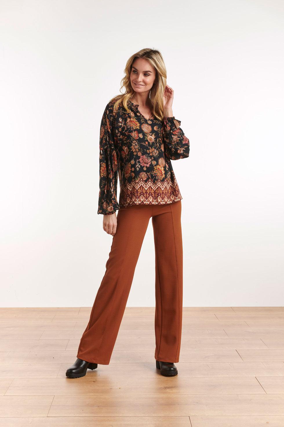 22697 Viscose Top Blomenprint