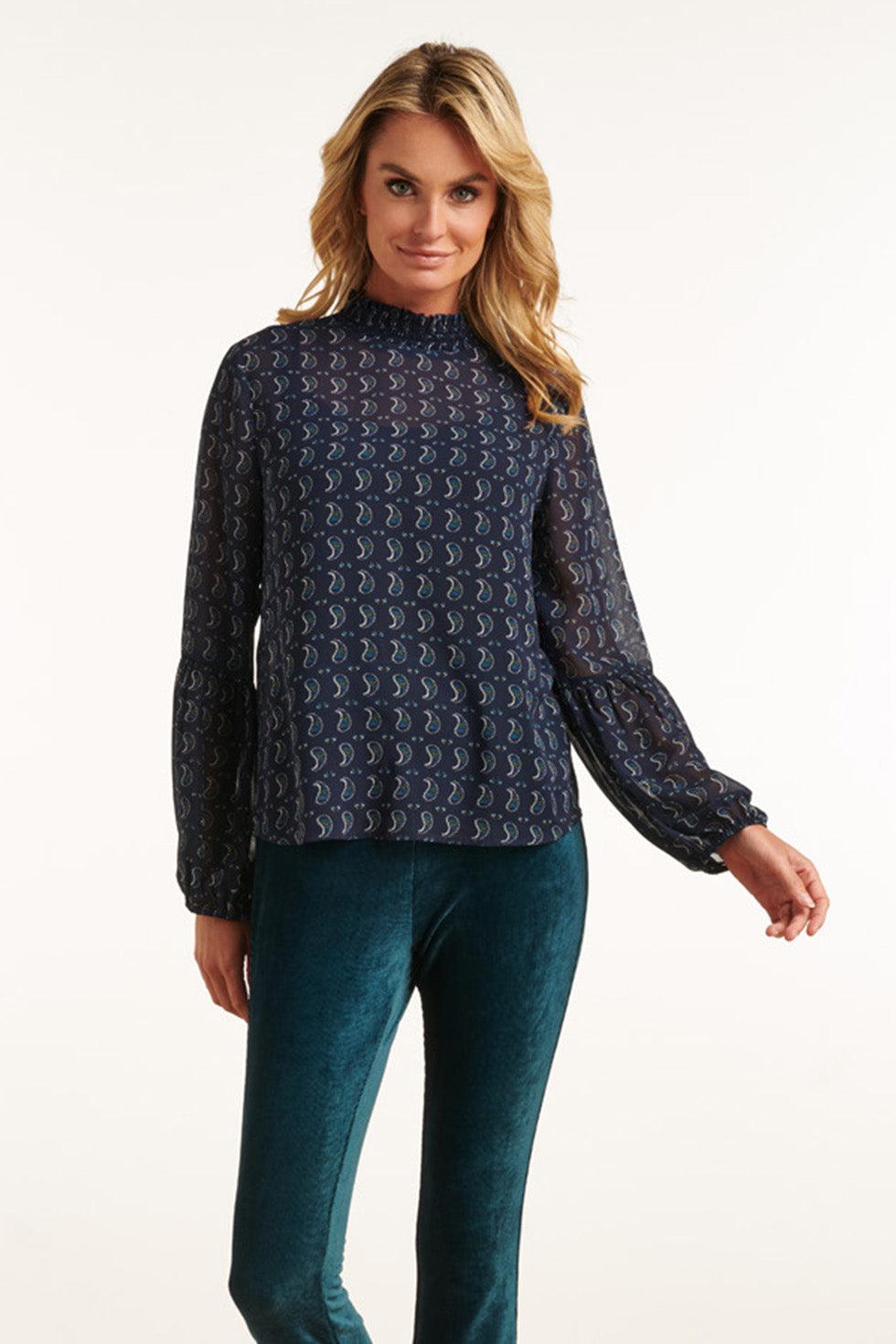 22814 Top Met Paisley Print