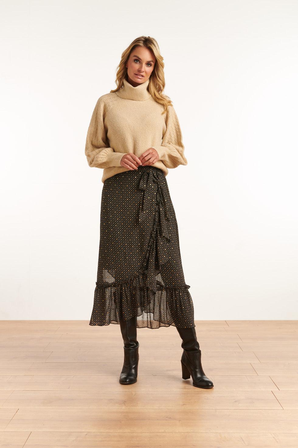 22852 Coltrui Met Pofmouwen En Lurex