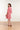 23039 Women's Stylish Casual Pink Red Collar Shirt Dress | Pink - Red