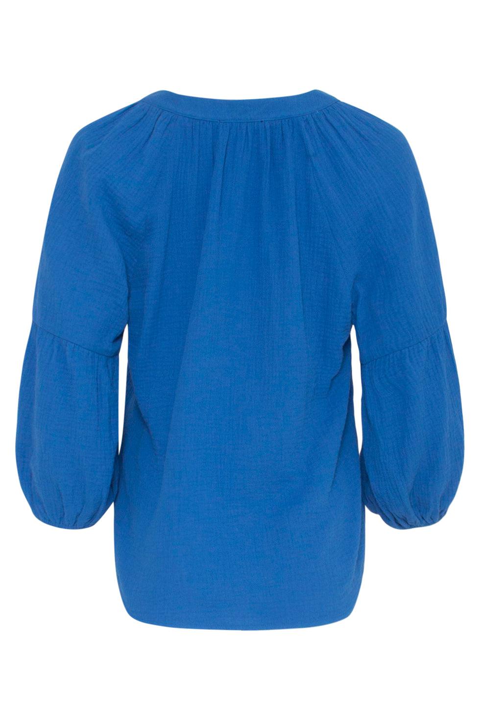 23054-625 Zomer Top Met V-Halsdriekwart Mouwen - 23054 | Blue