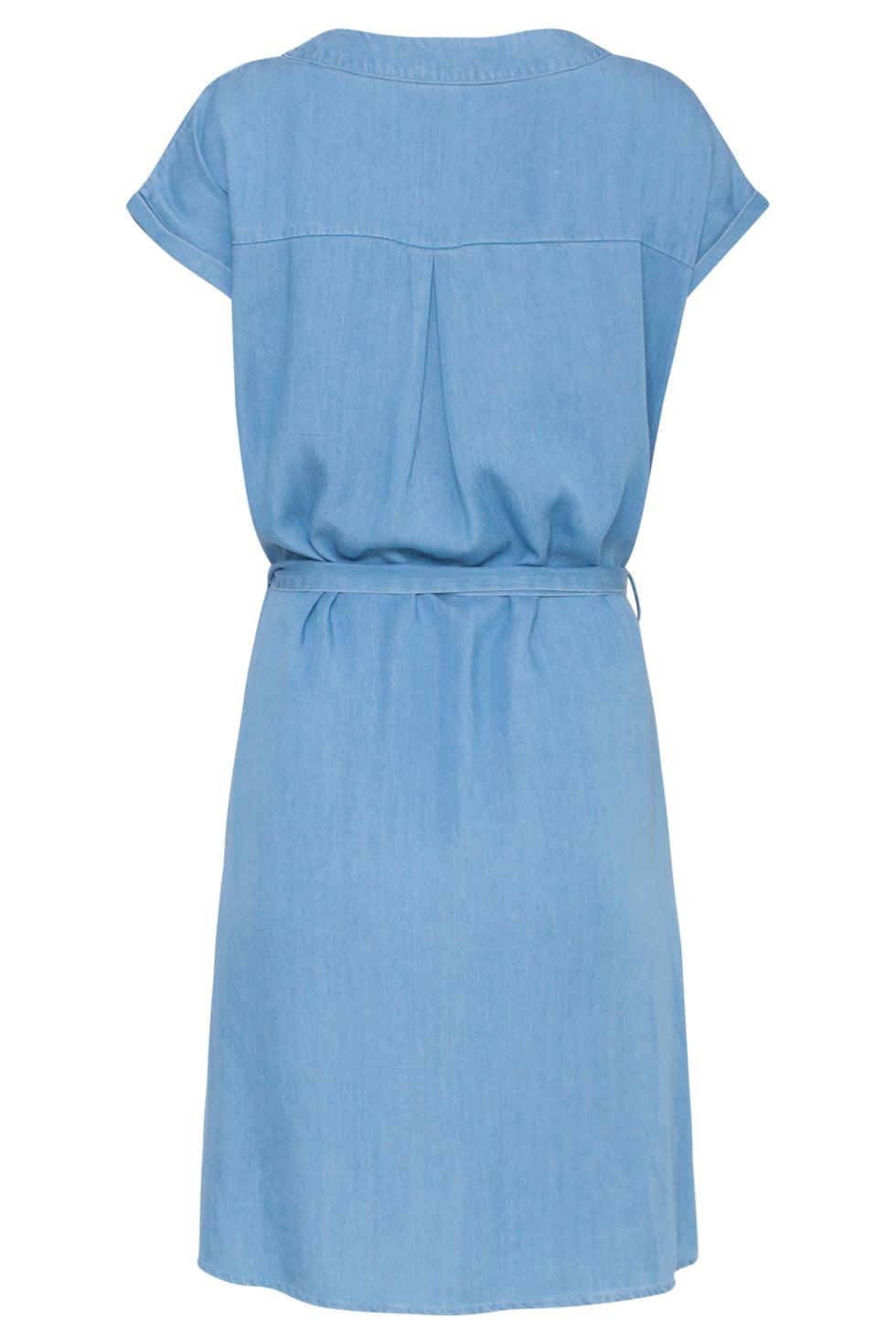 23079 Flexcellence Denim Zomerjurk Metv-Hals | Medium Blue Denim