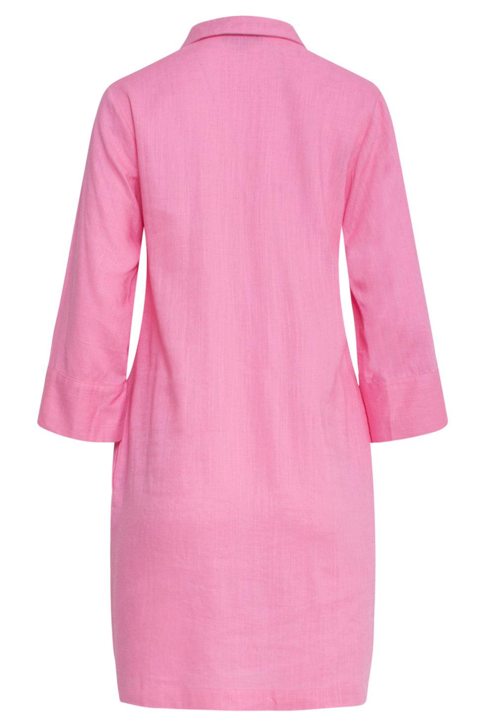 23080-420 Zomerjurk Met Korte Mouwen Voor Vrouwen | Pink