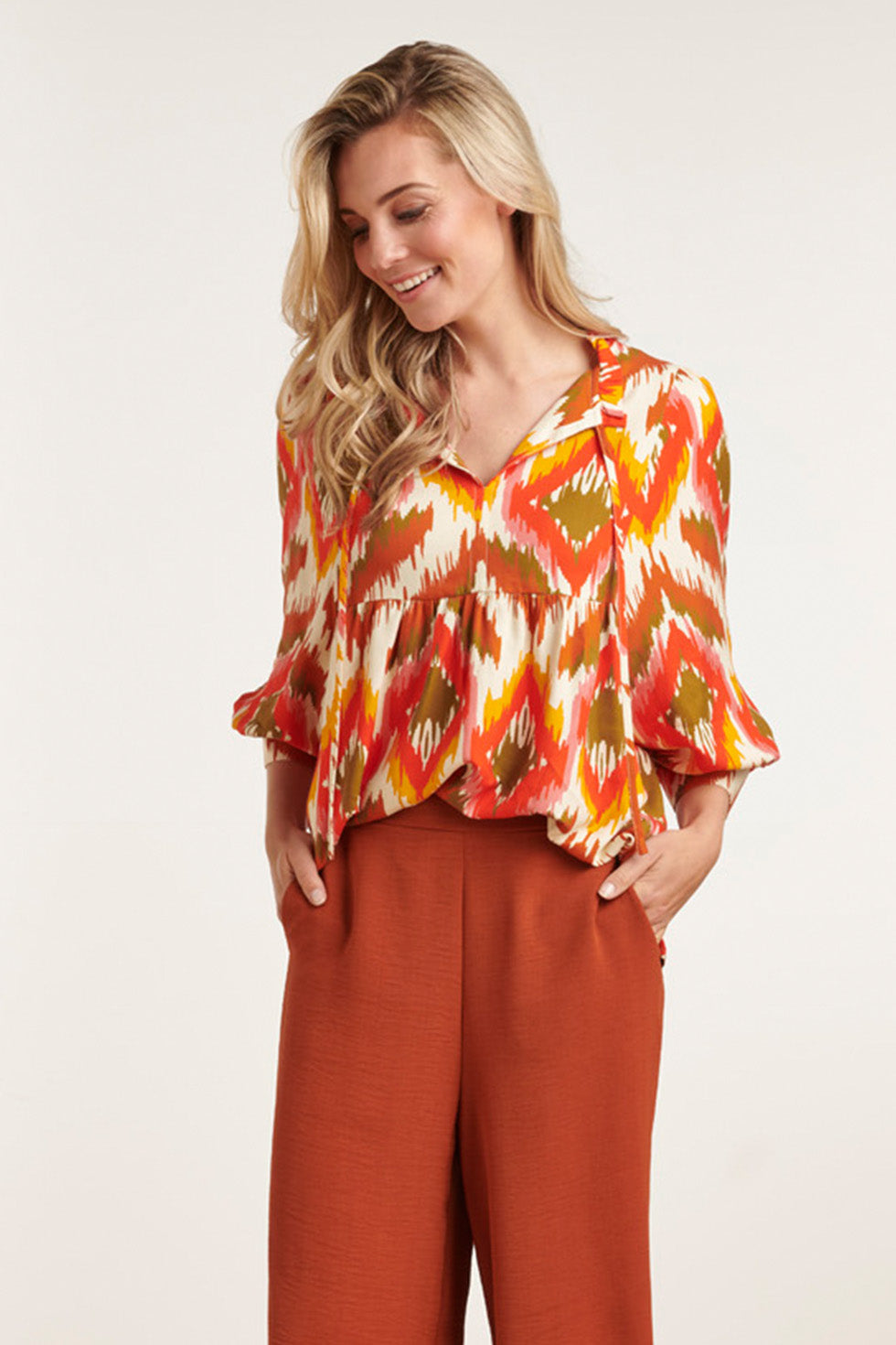 23093 Women'S Casual Summer Loose-Fitting Tops | Muticolour
