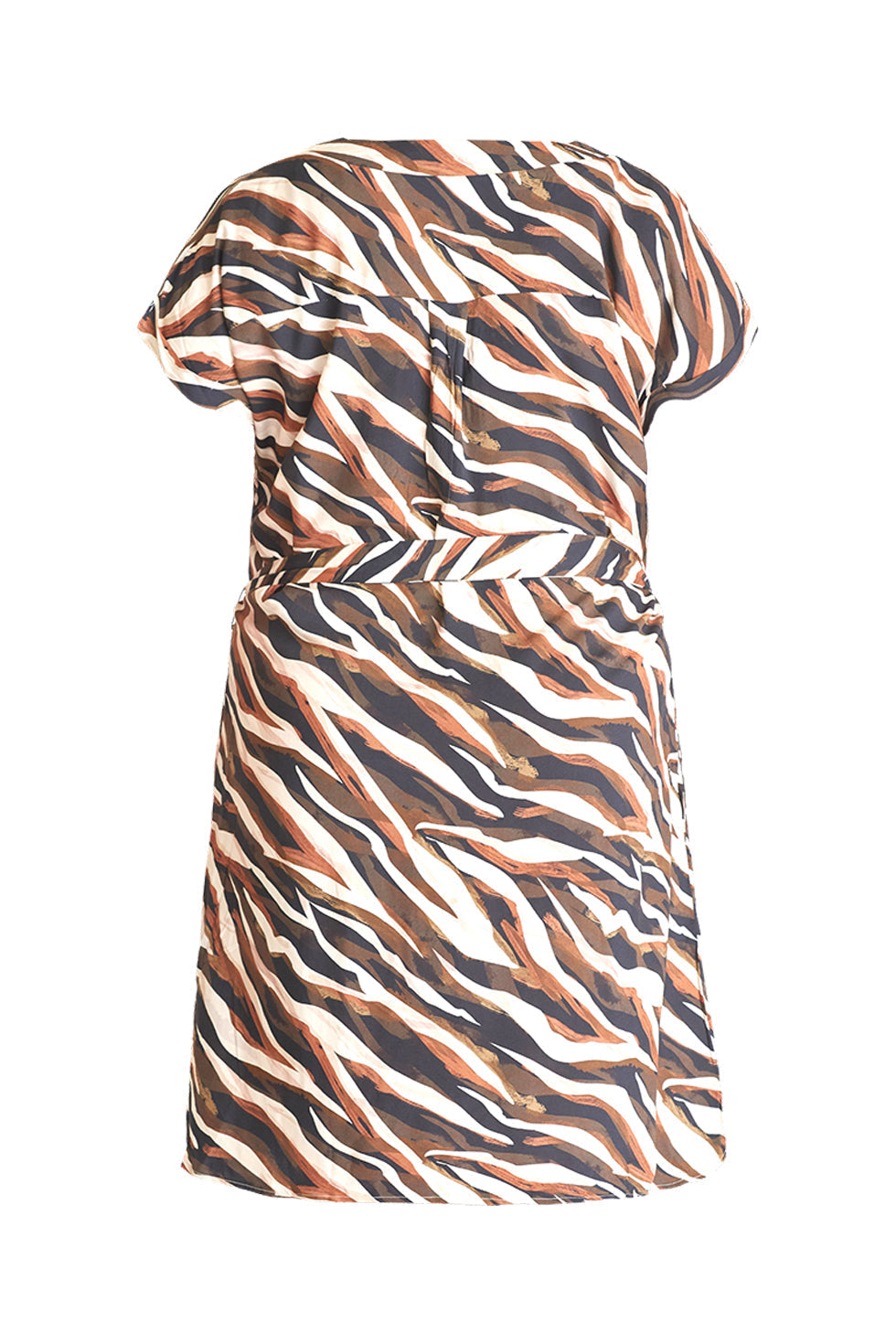 23122 Comfortabele Rayon Ecovero Jurk Met Zebraprintaarde Tinten | Zebra