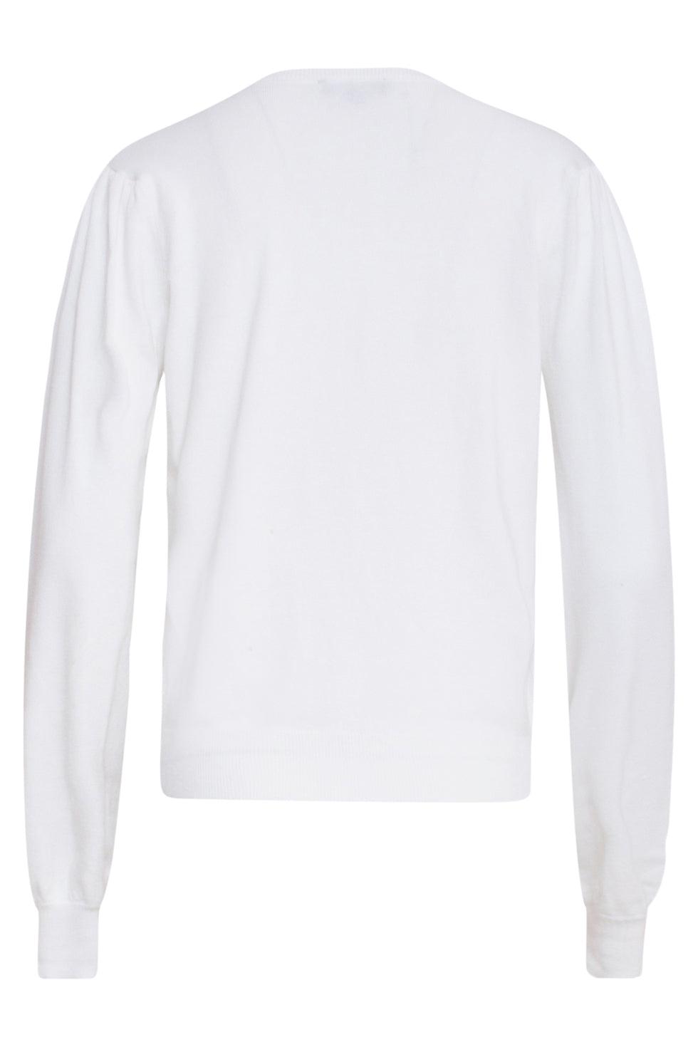 23152-000 Viscose Lange Mouw Vestjete | White