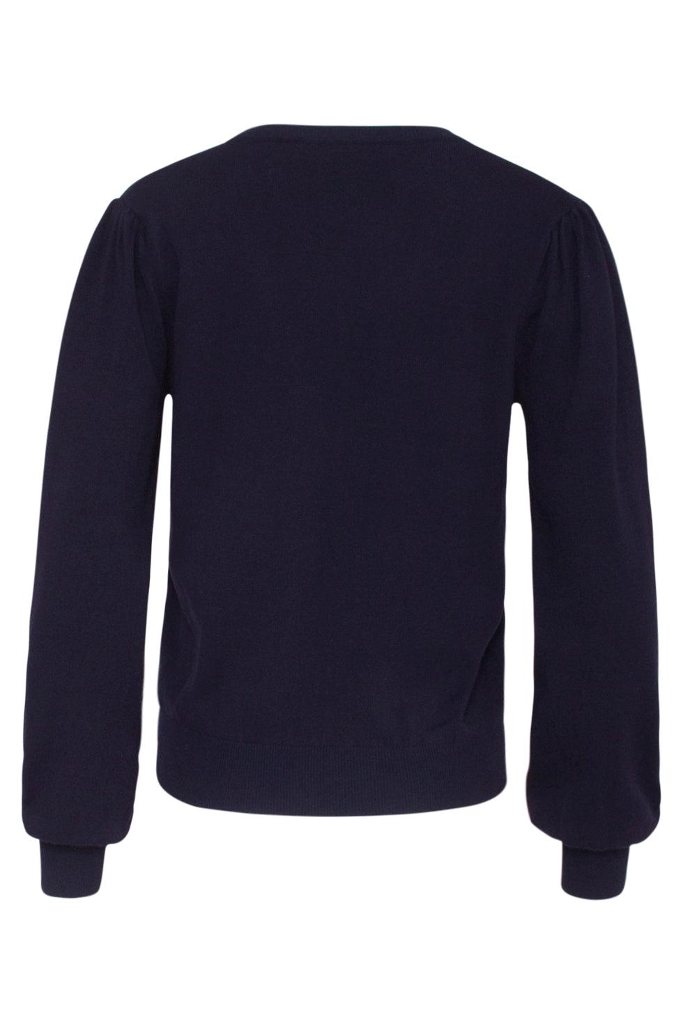 23152-675 Viscose Lange Mouw Vestjedonker | Navy