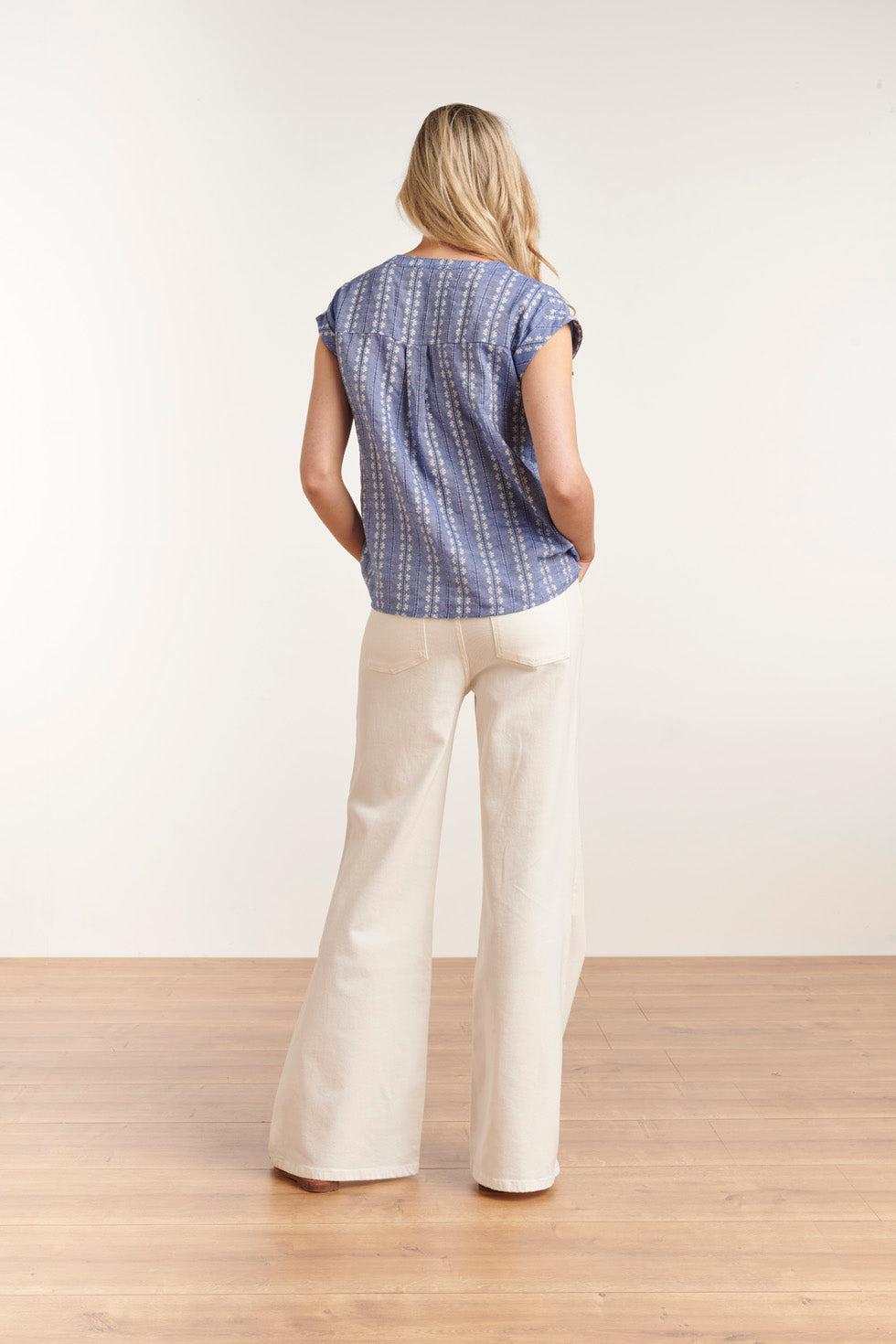 23171-000 Hoge Taille Te Rechte Jeans Broek | White