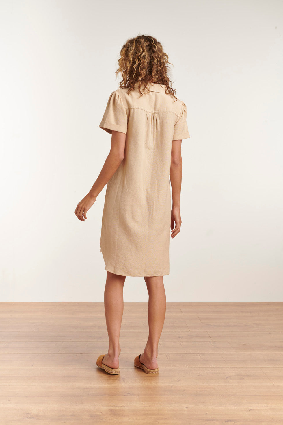 23173 Womens Easy Classic Short Sleeve Shirt Dress