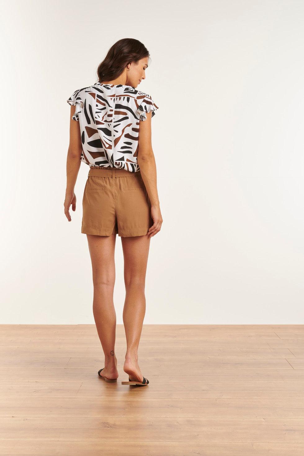 23209 Topabstracte Print Losvallend | Black-White