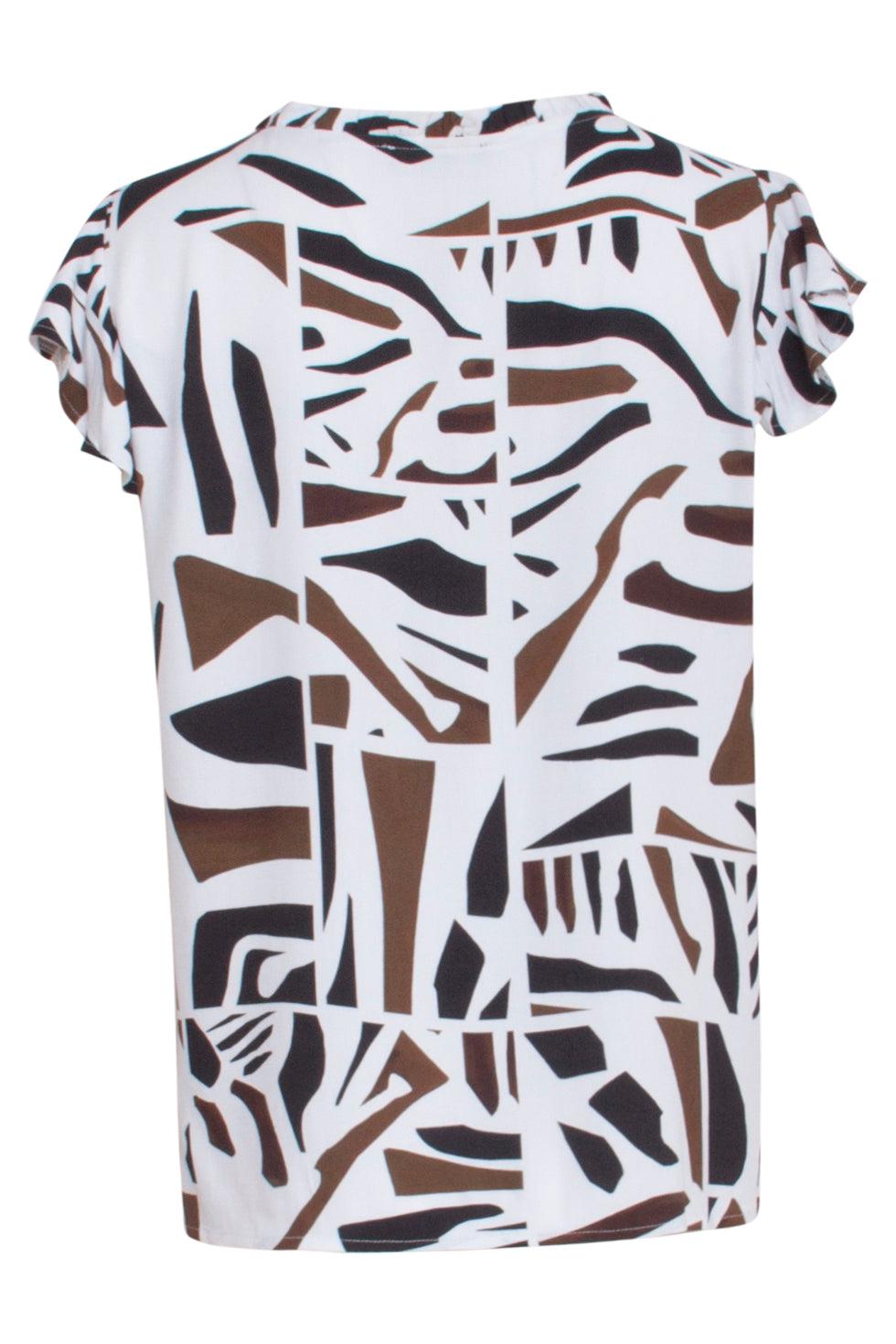 23209 Topabstracte Print Losvallend | Black-White