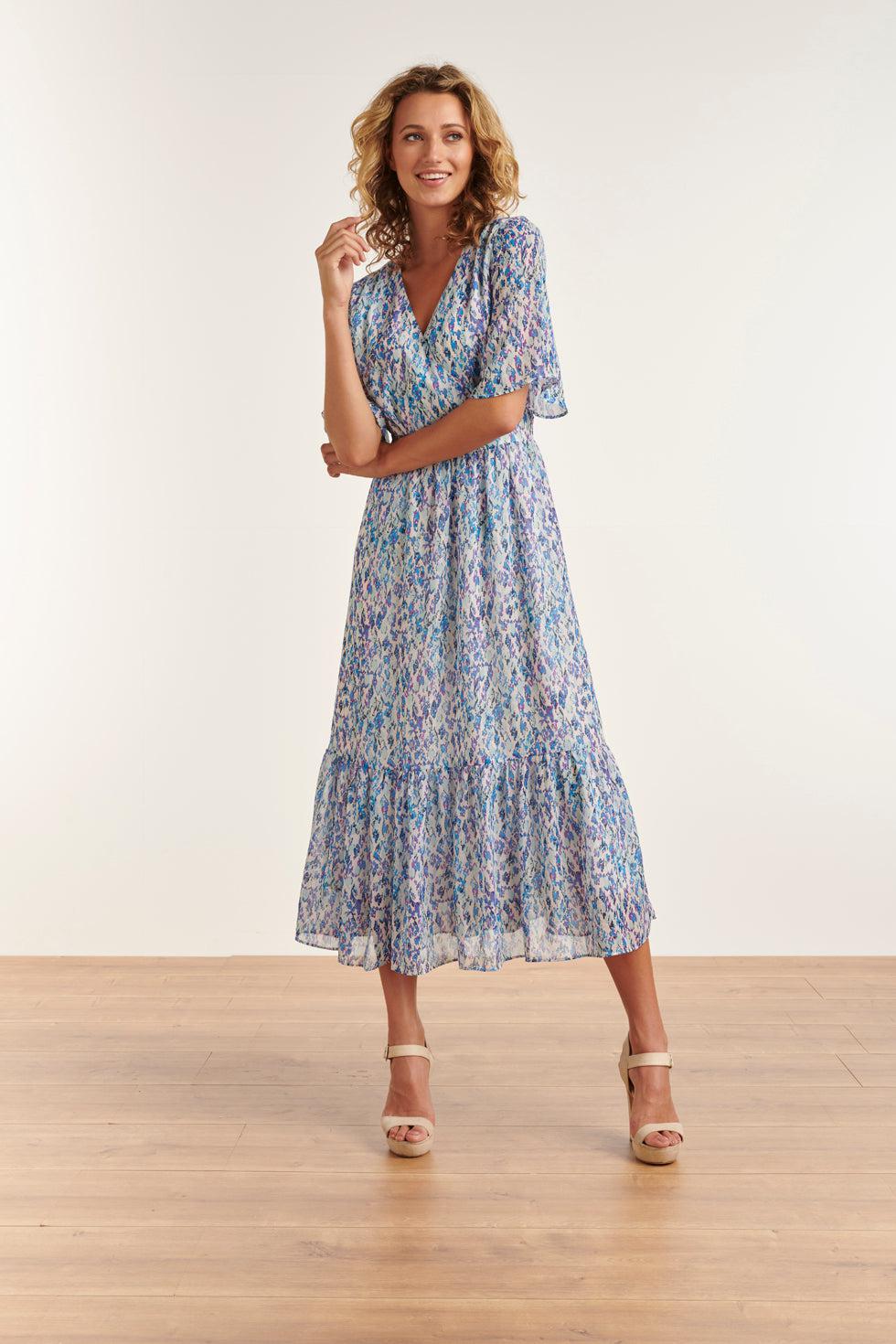 23310 Zomerjurk Met Grafische Print- | White - Muticolour