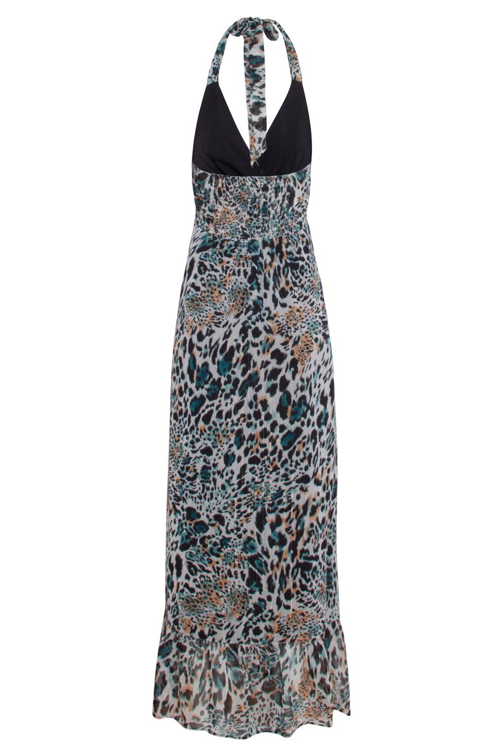 23323 Zomerjurk Met -Te Dierenprint Open Rug | White - Muticolour