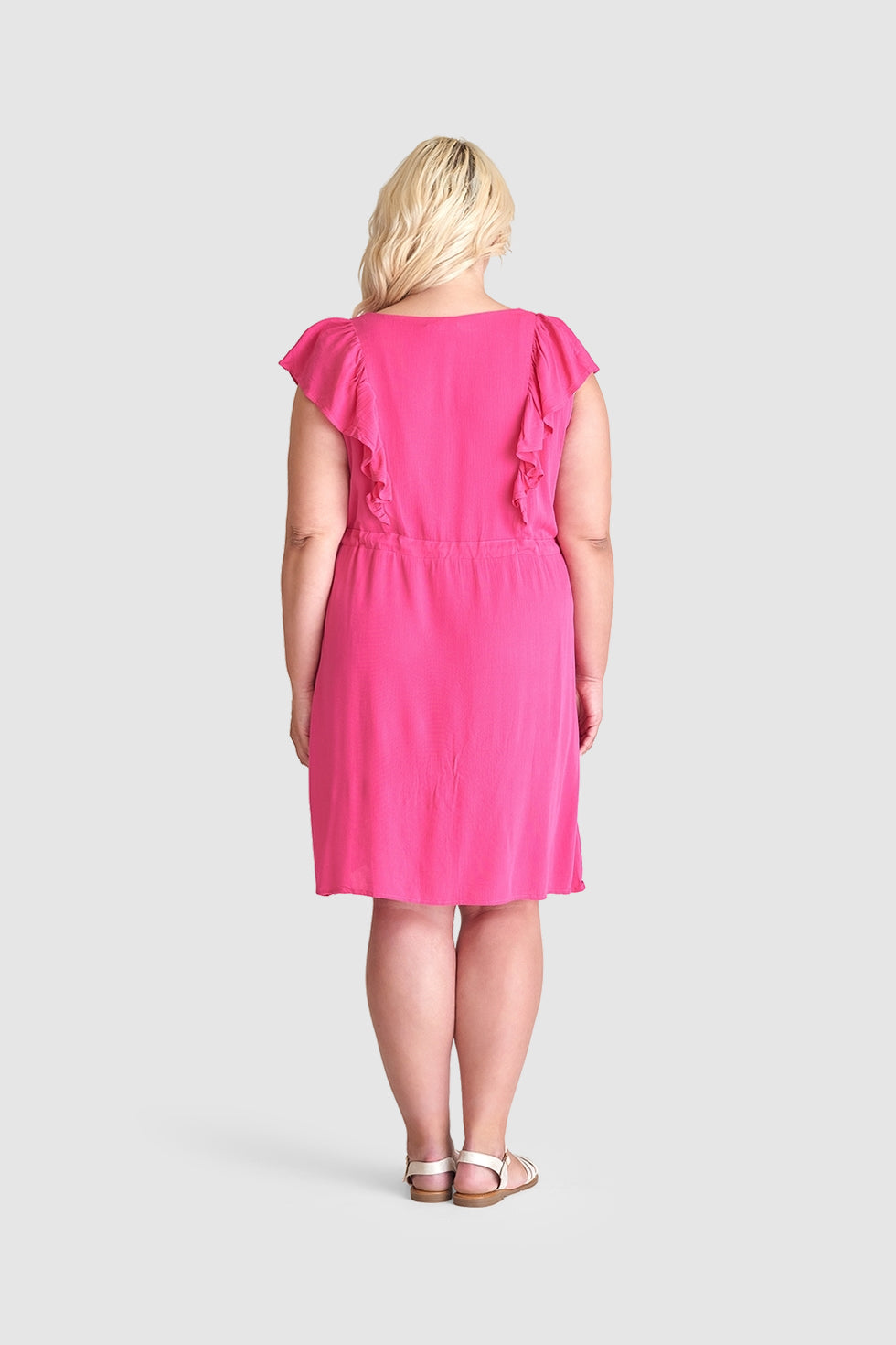 23361 Jurk Uni | Pink