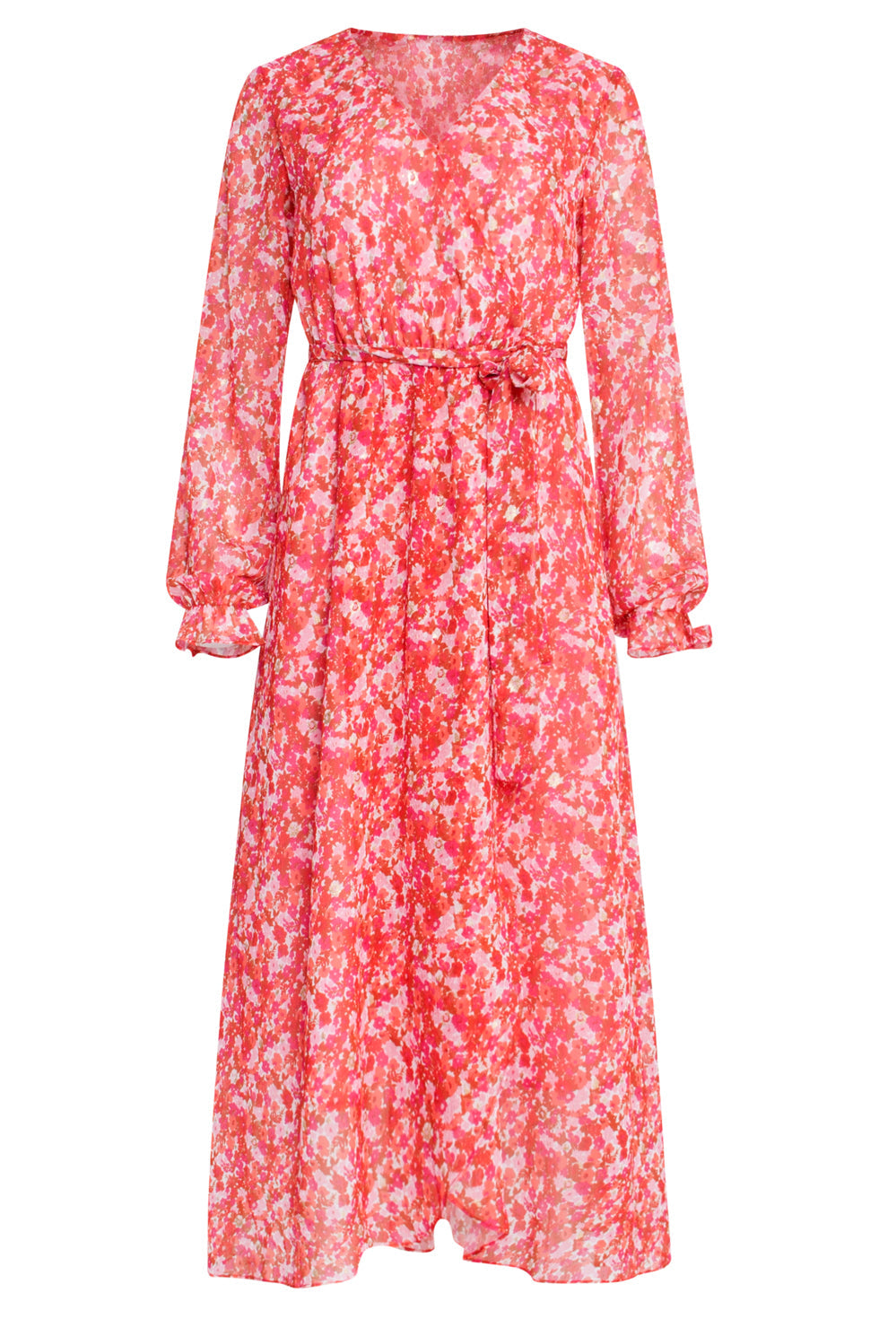 23504 Dames Ditsy Bloemenprint Wikkeljurk | Muticolour