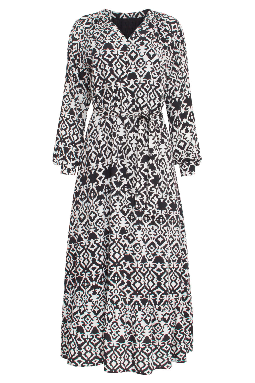 23506 Dames Losvallend Maxi JurkTribal - | Black White