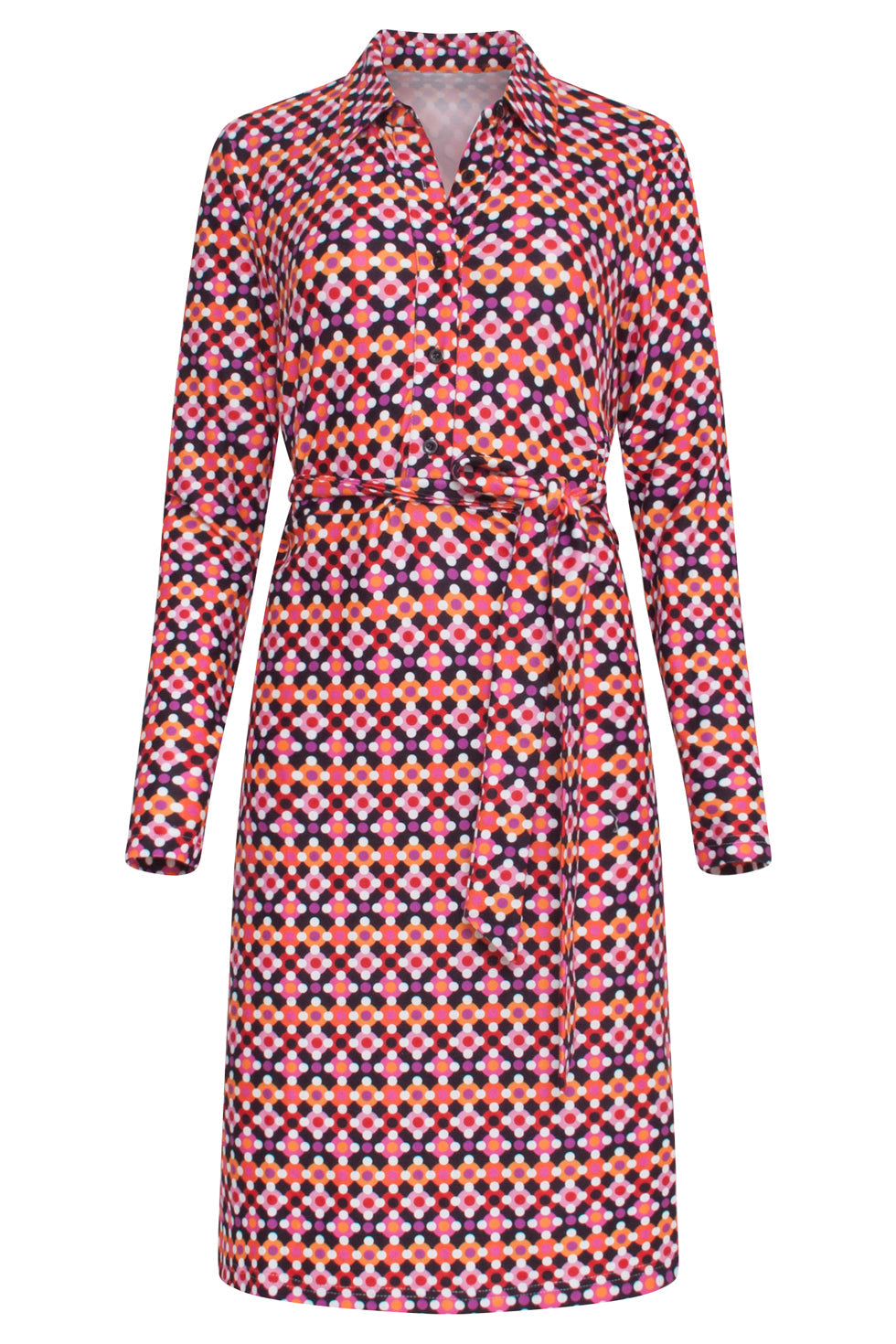 23565 Retro Shirt Jurk | Muticolour